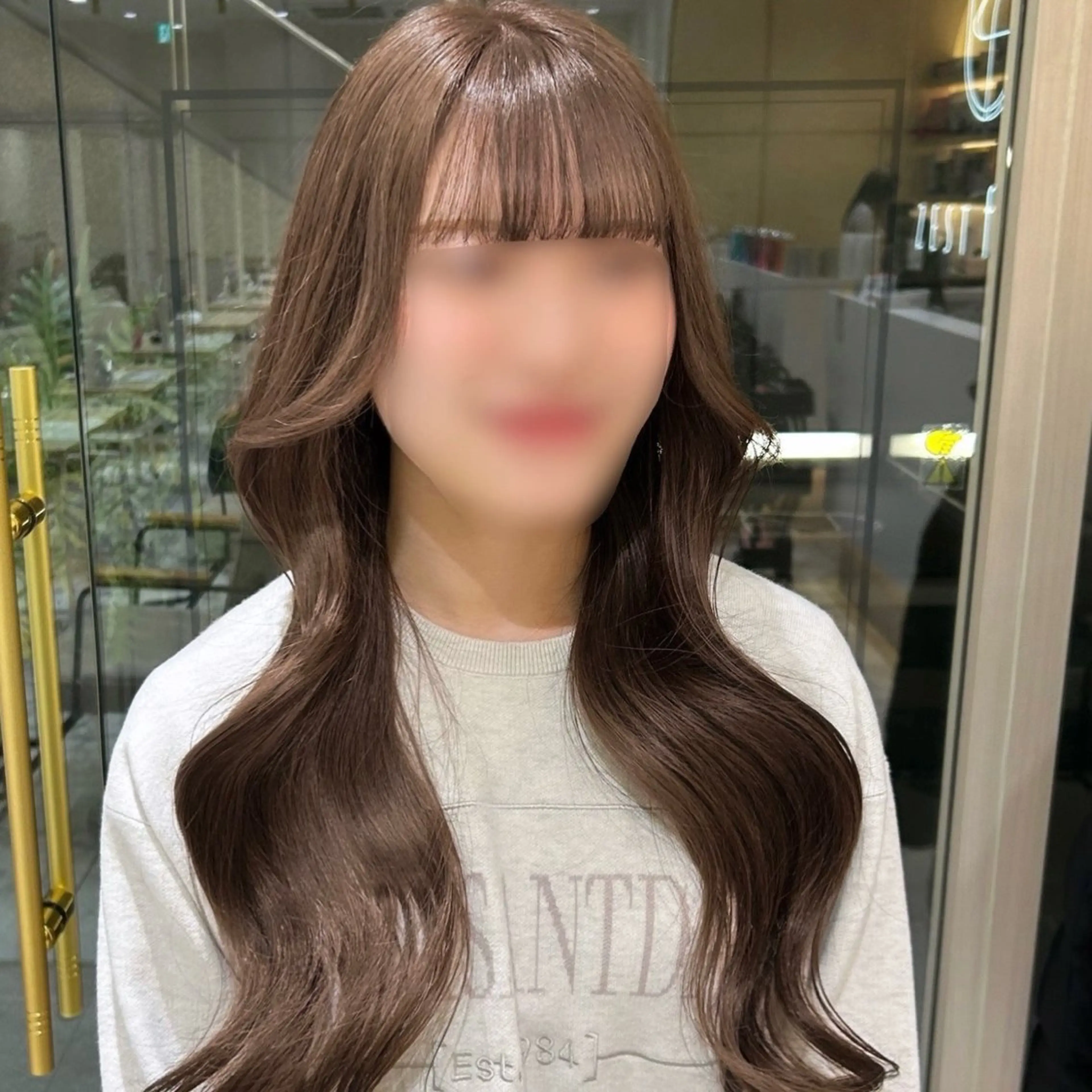 ロング カラー カット ヘアカラー トリートメント 🇰🇷韓国スタイル /束間まつげ🎀ミキのヘアスタイル