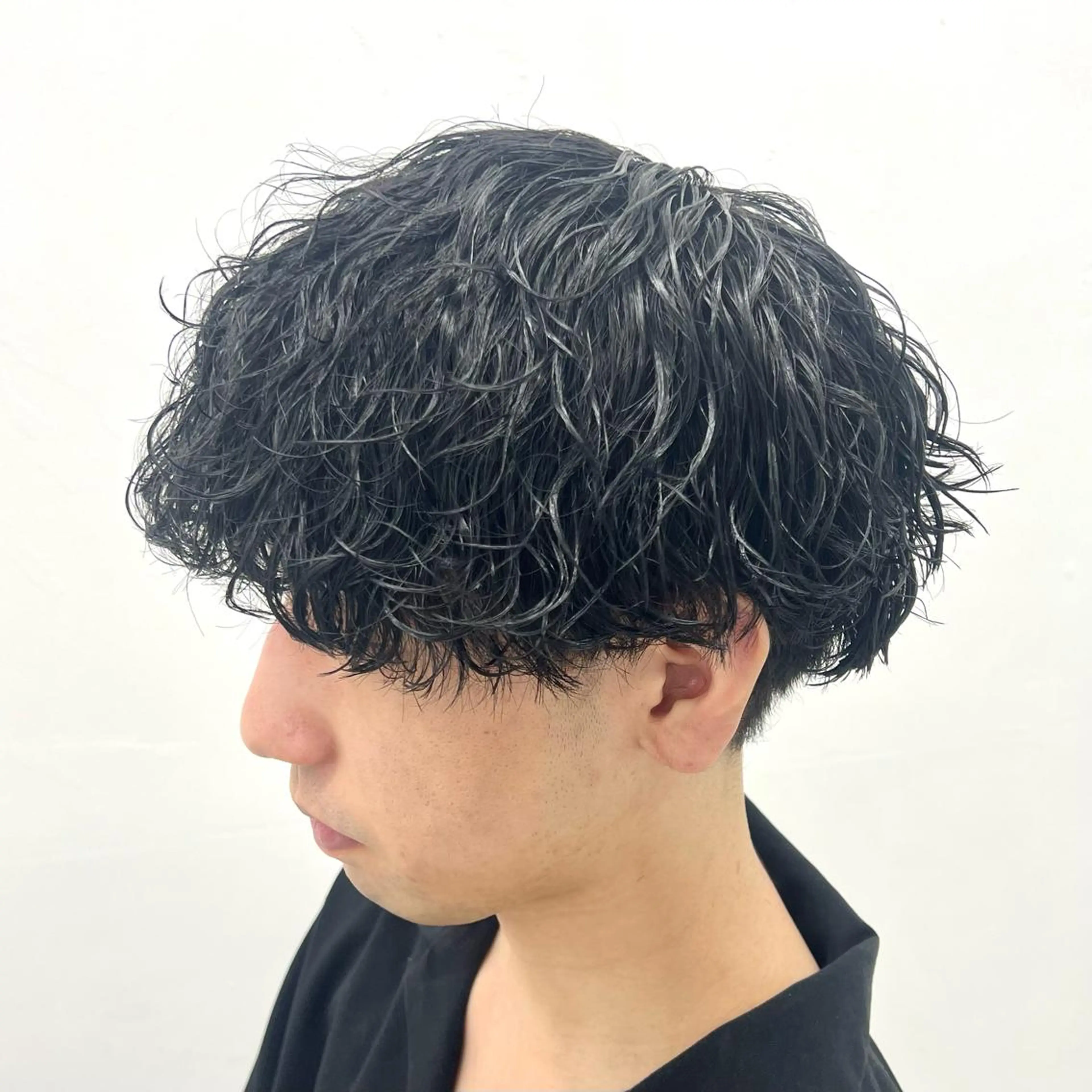 ショート パーマ メンズ 波巻きパーマ カット パーマ 柏メンズカットパーマ NO.1タイチのヘアスタイル
