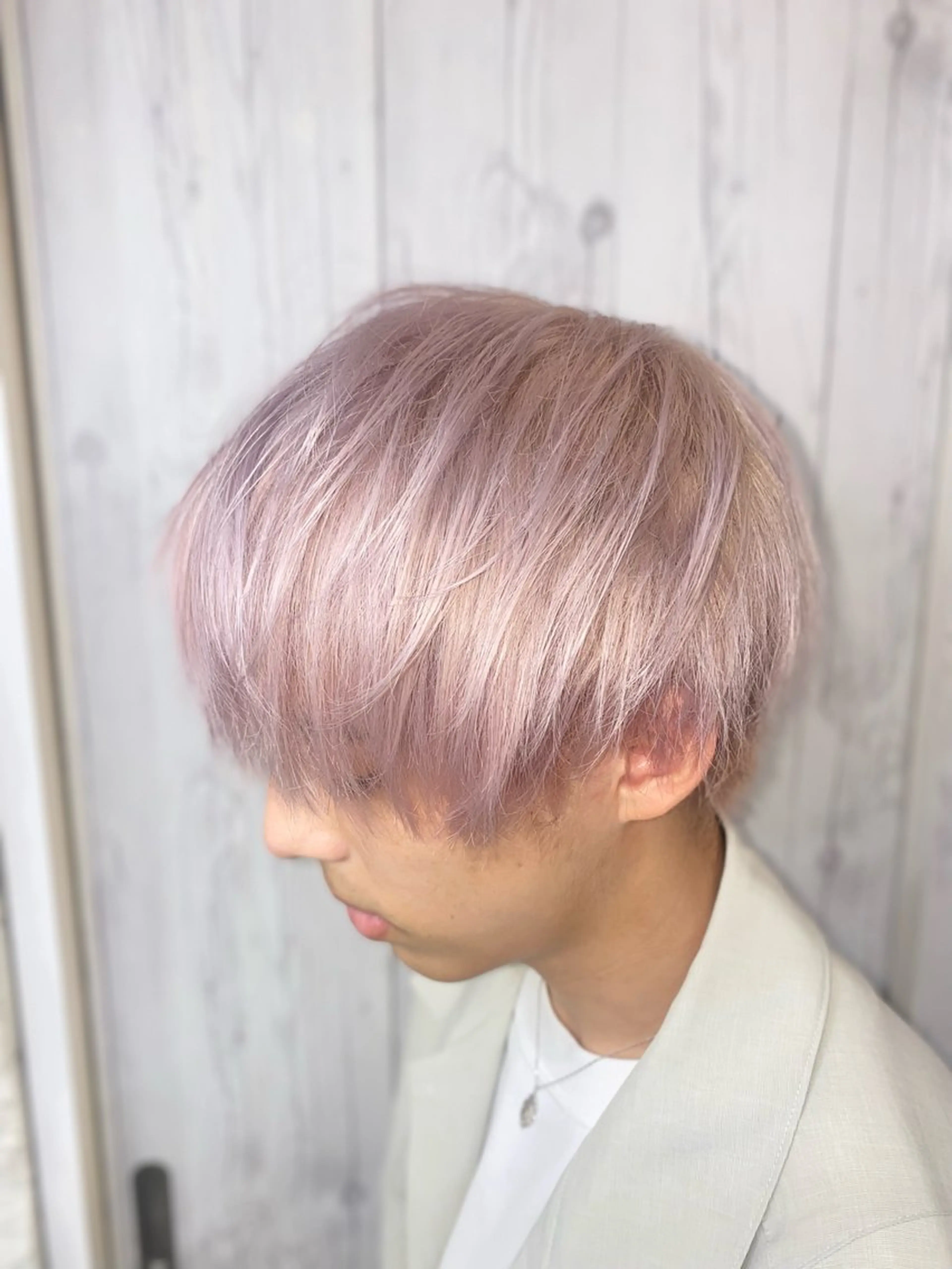 メンズ メンズブリーチ ヘアカラー トリートメント ゆぴ☾‪/推しカラー /ハイトーンのヘアスタイル