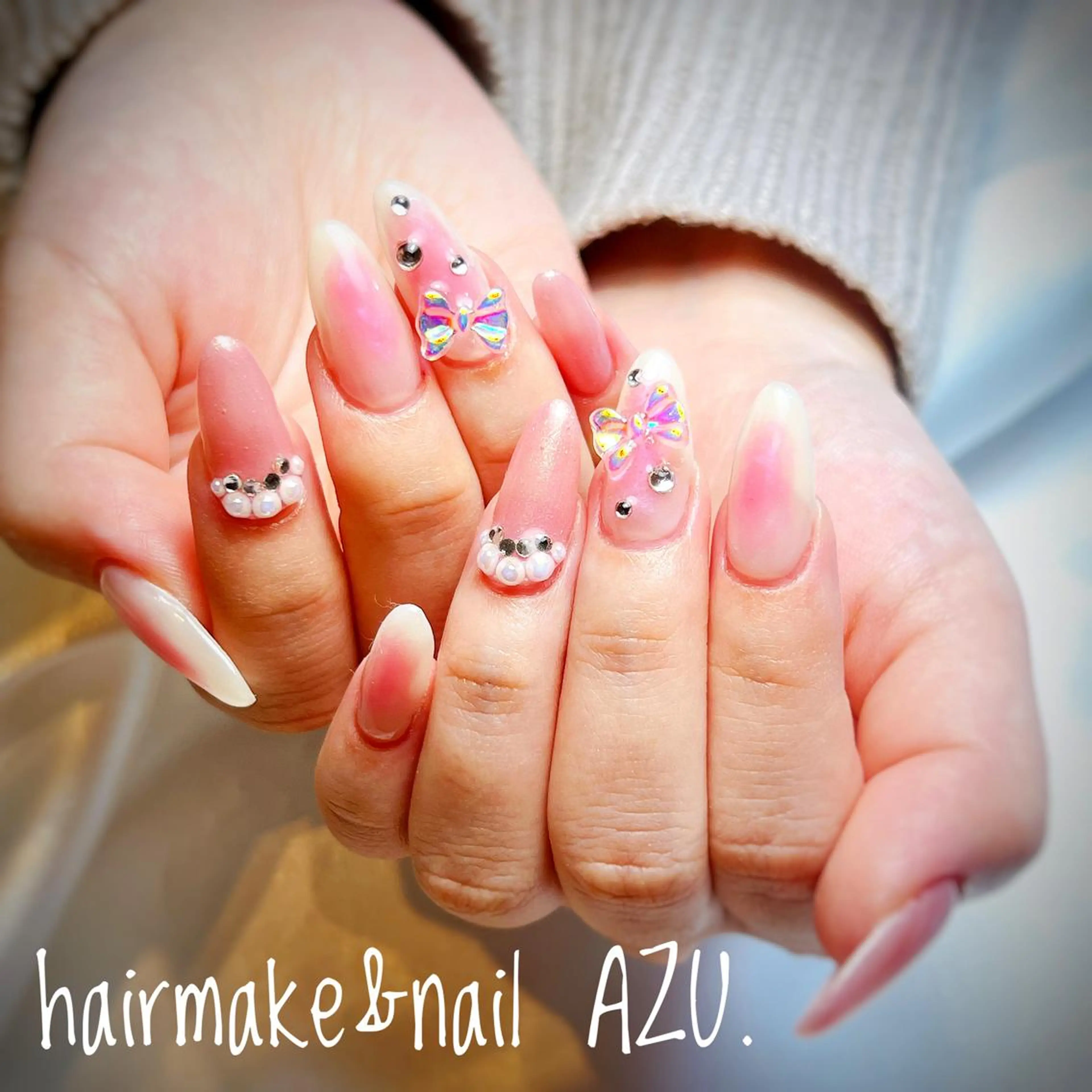 ネイル ジェルネイル hair&nail ROOTS所属・ﾍｱﾒｲｸ&ﾈｲﾙ ♥️Azuのネイルデザイン