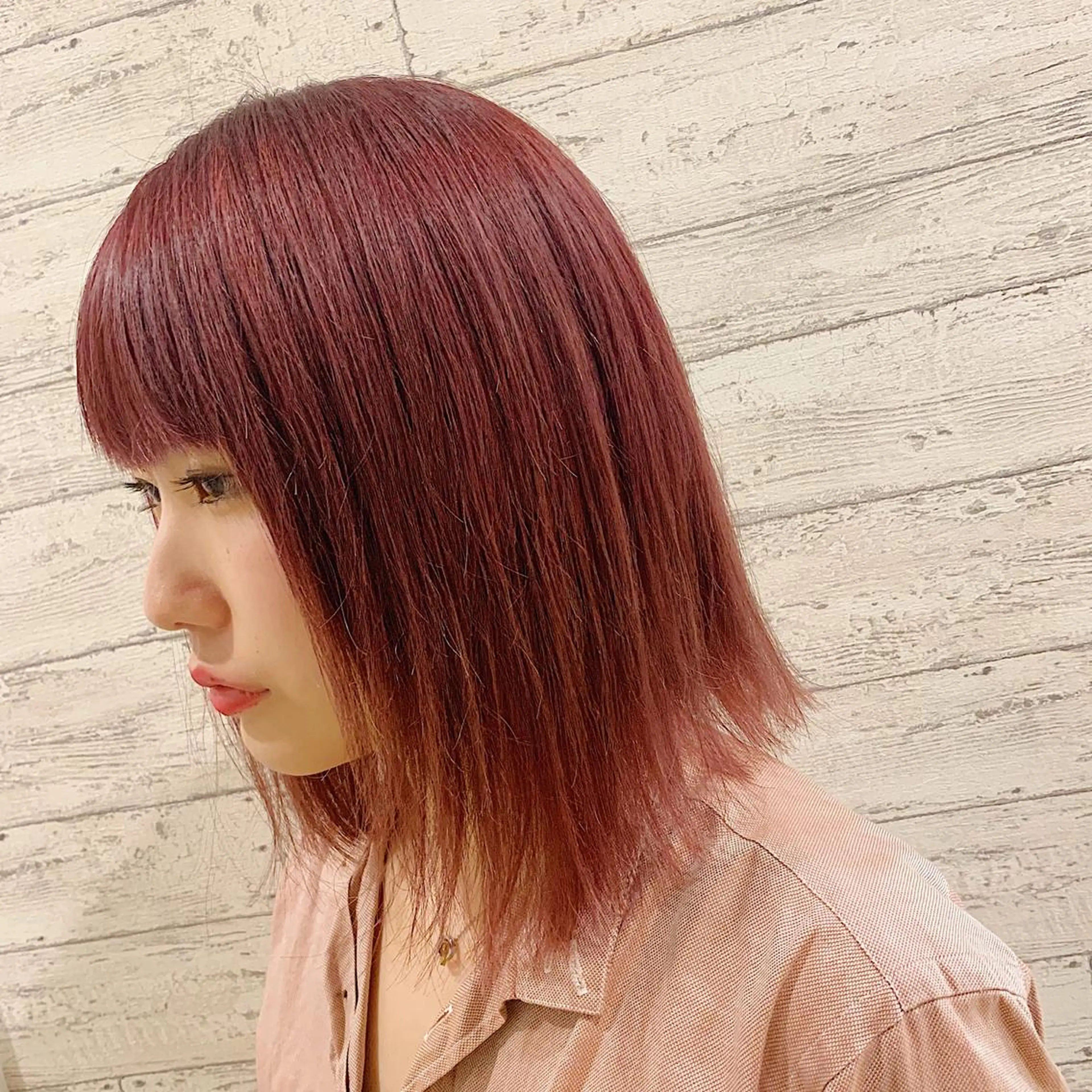 ミディアム カラー ピンクカラー GO TODAY SHAiRE SALON 町田店所属・🫧大森 知夏🫧のヘアスタイル