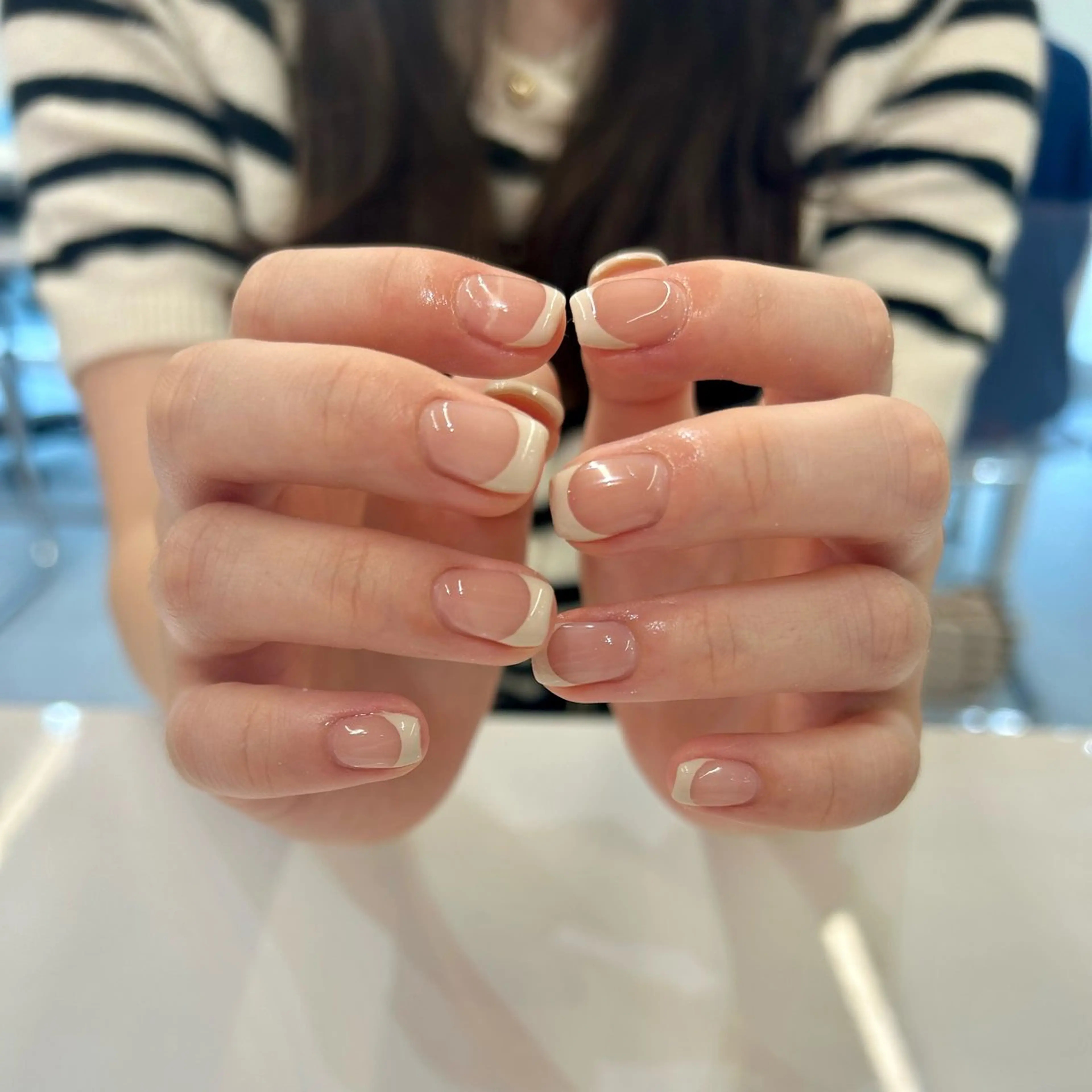 🩵オフなし🩵 フレンチネイルの写真