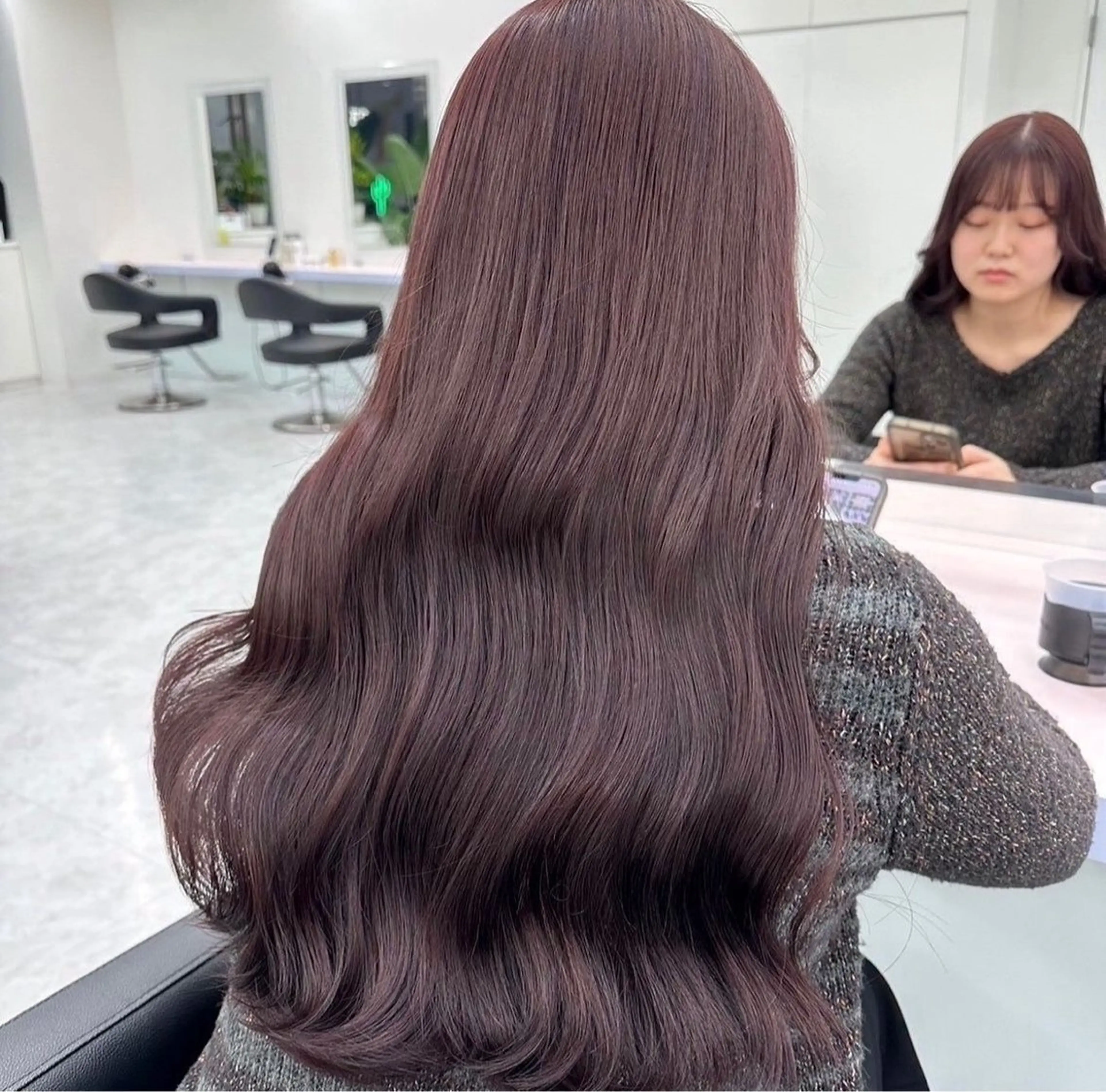 ロング ヘアカラー トリートメント ヘアセット NANA🥀韓国ヘア /レイヤー/暖色🥀のヘアスタイル