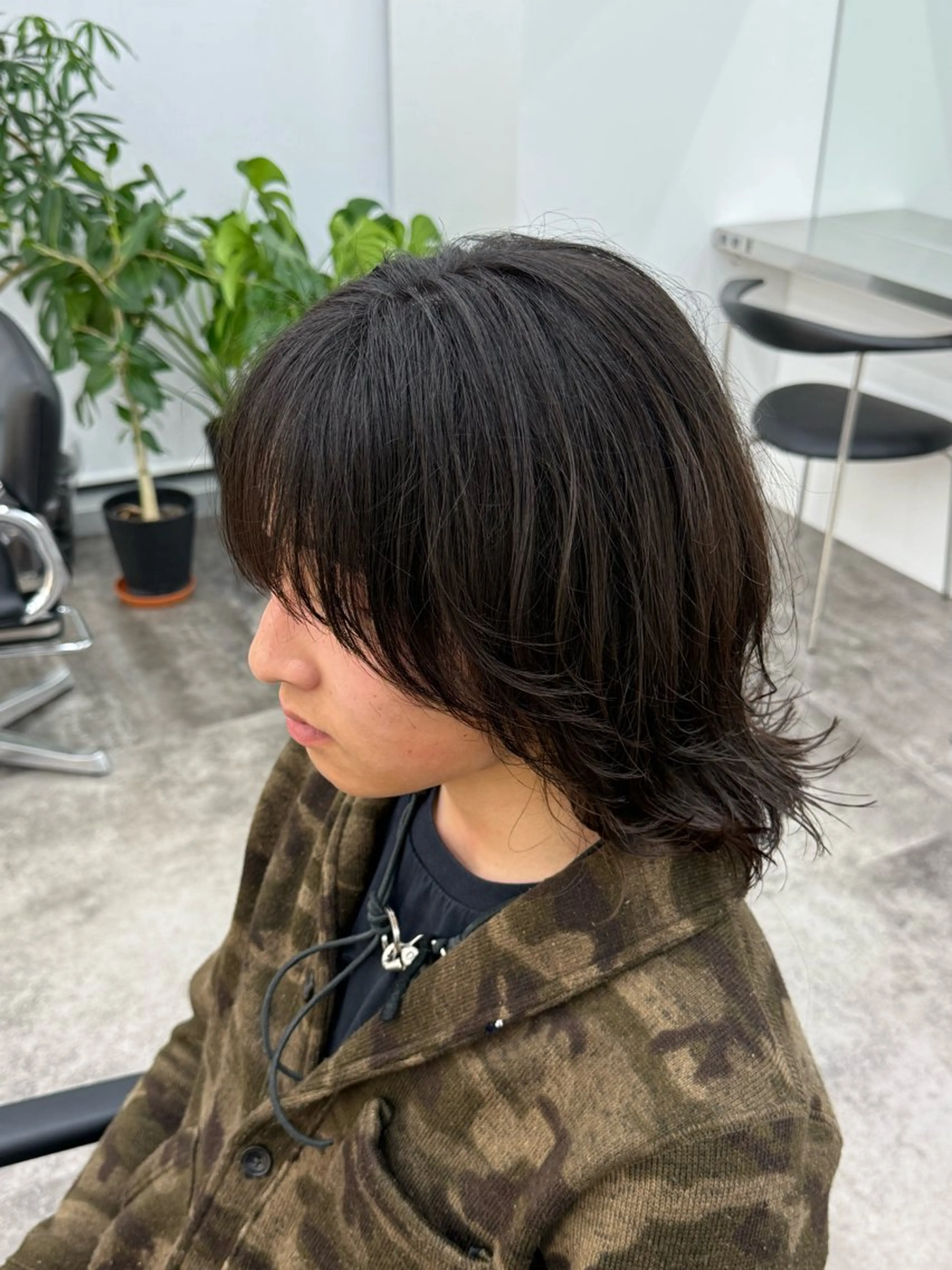 ミディアム パーマ メンズ カット パーマ トリートメント 【fifth】渡部 永遠のヘアスタイル