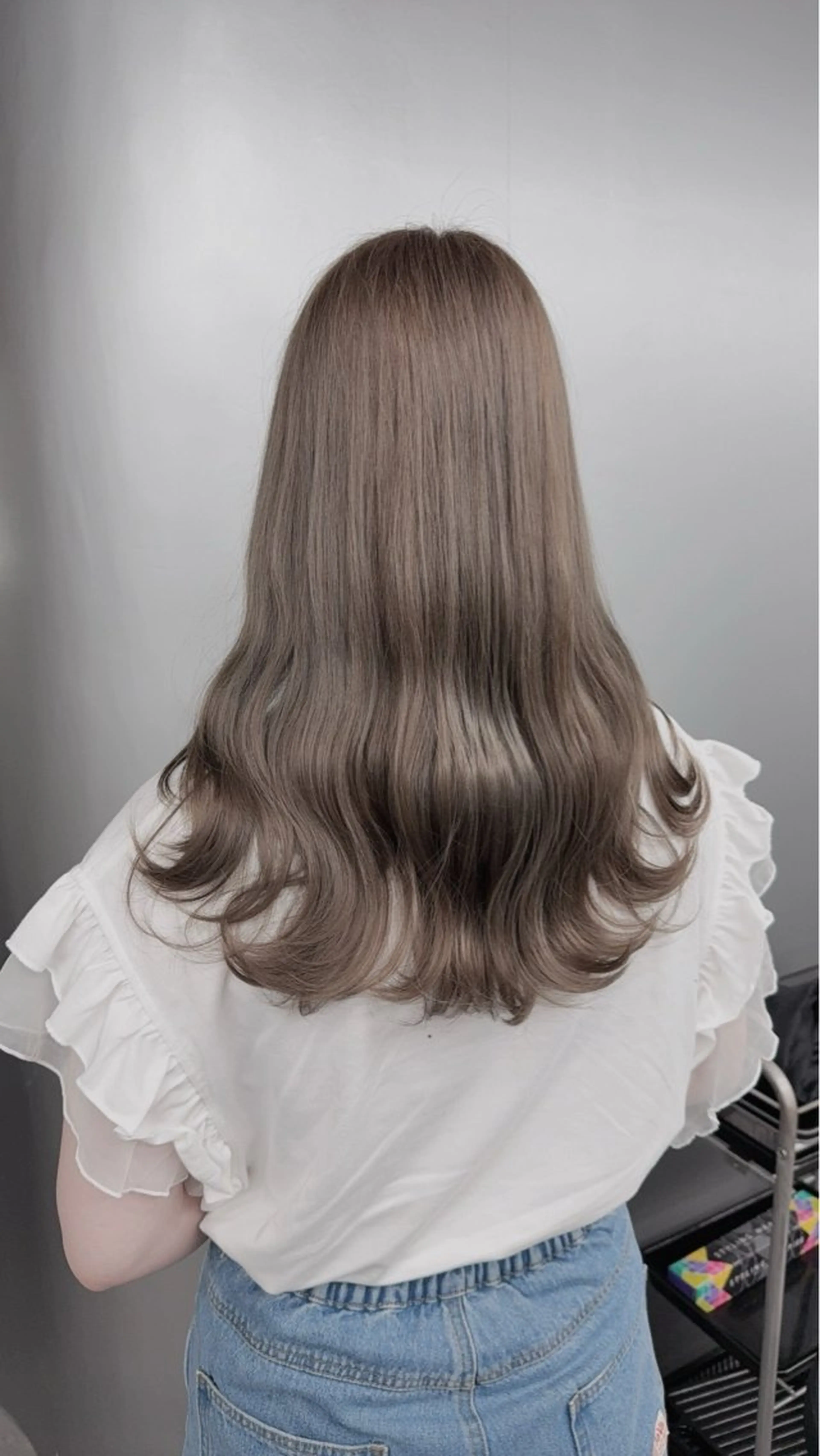 セミロング カラー ヘアアレンジ ヘアカラー ヘッドスパ ベージュ/グレージュ 🧸あやか/表参道のヘアスタイル