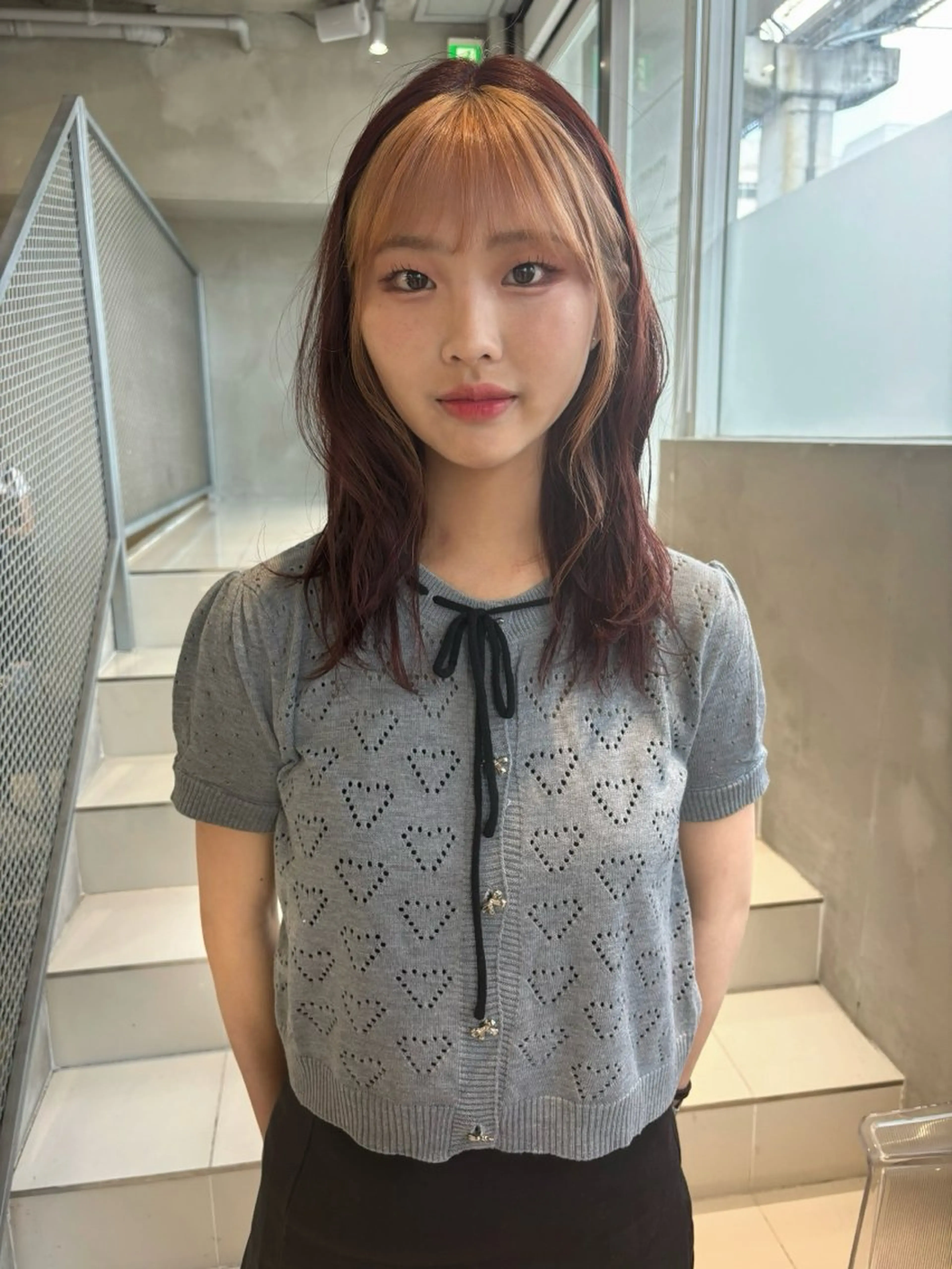 カラー ミストバング デザインカラー  フェイスフレーミング ヘアカラー 透明感カラー/bob /hana🍀🪽‪のヘアスタイル