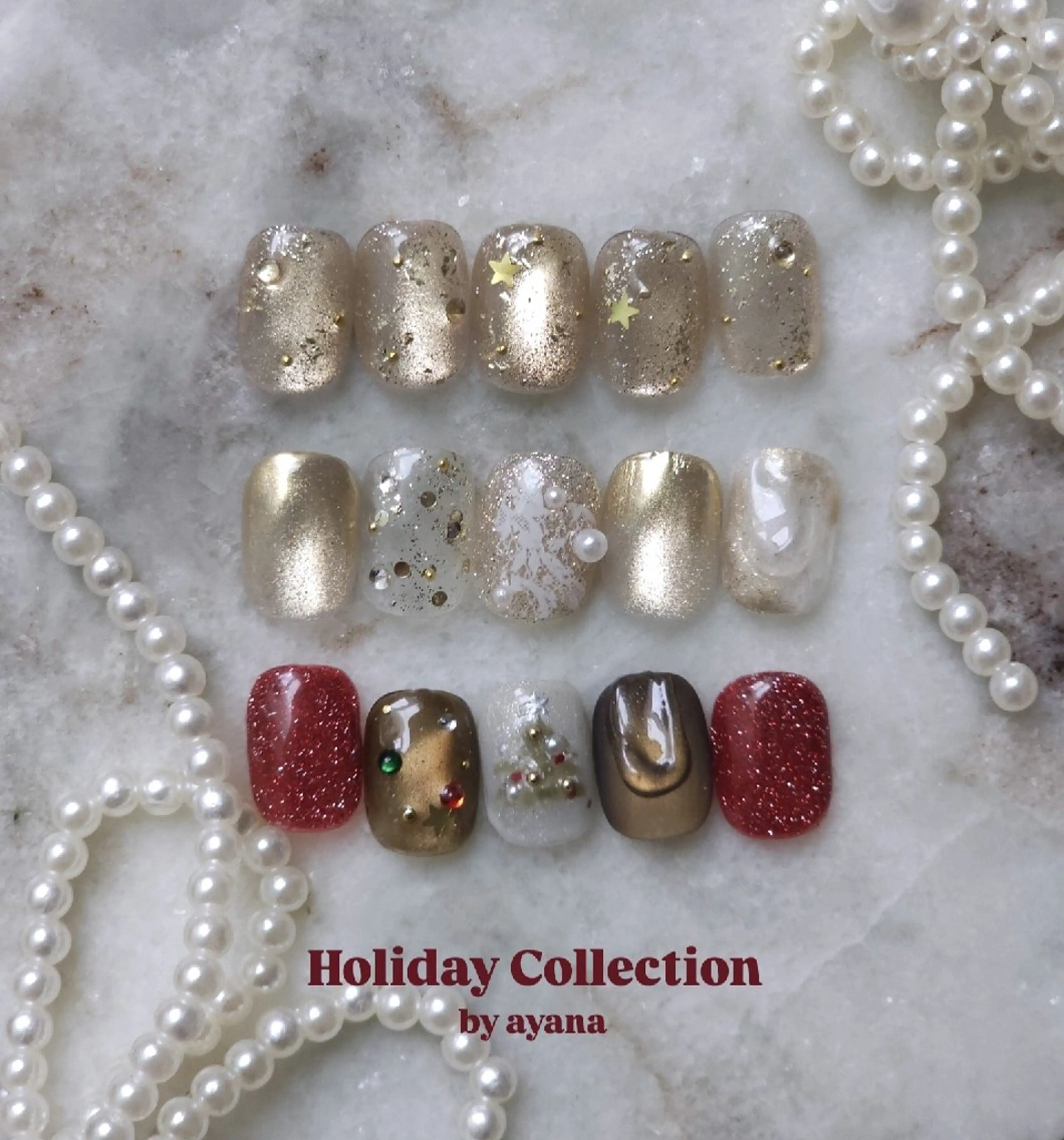 【オフ込み】Holiday Collection定額ネイルデザイン🎄の写真