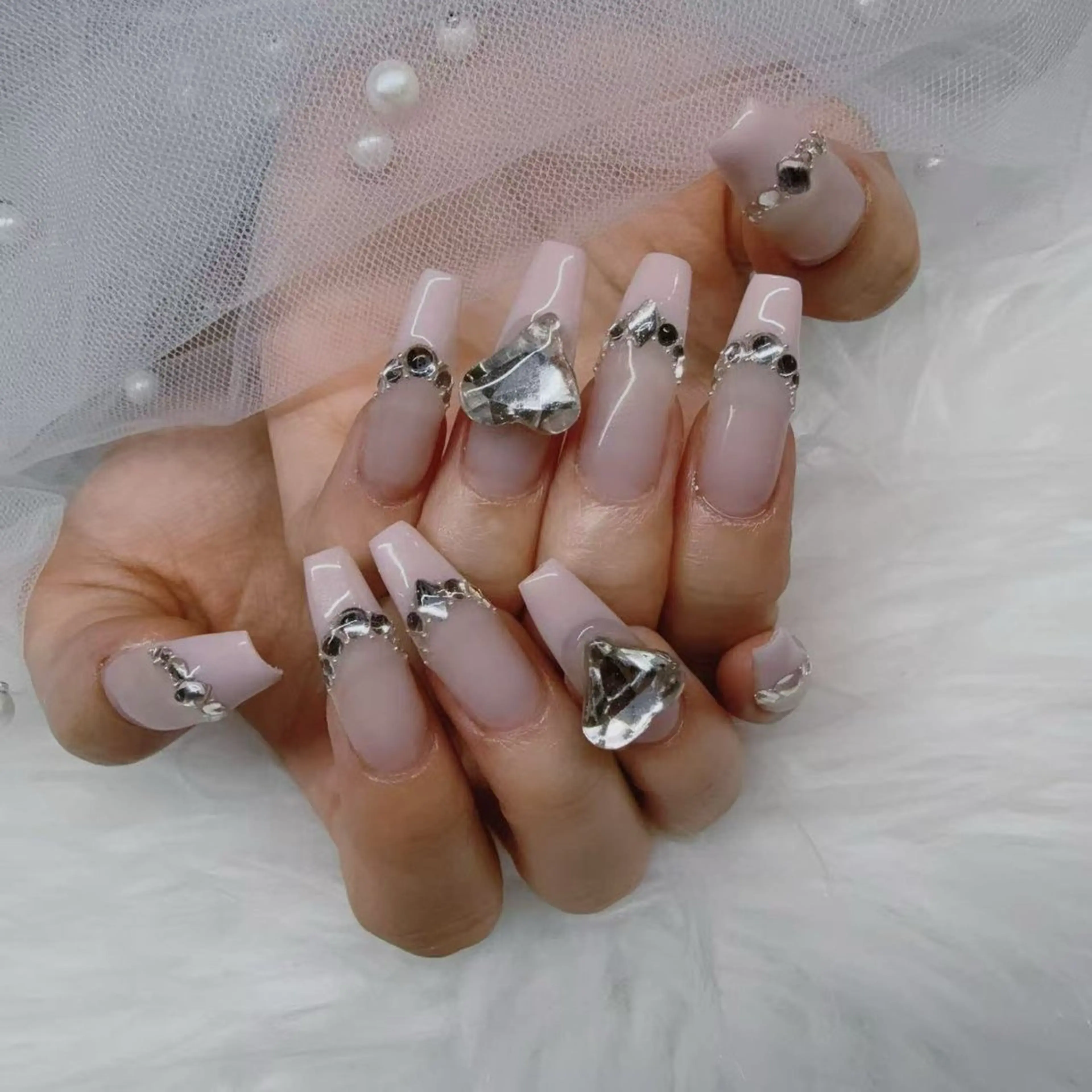 ネイル フットネイル フレンチネイル ジェルネイル ガラスフレンチ 韓国ネイル ハンドネイル ハンドケア The Nail & Eye Lashのその他イメージ