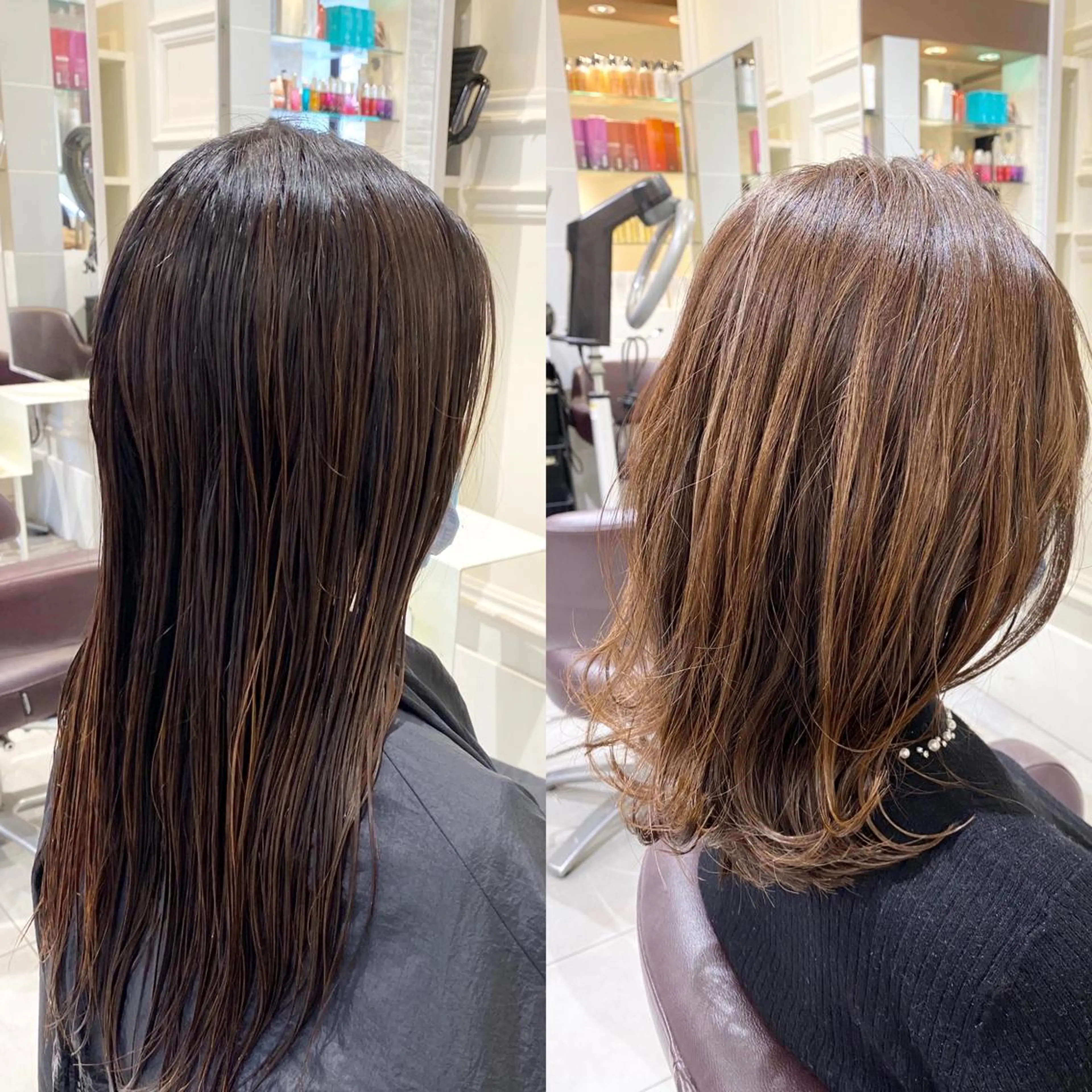 ミディアム カット ヘアカラー 暗髪透明感カラー/ インナー/小島良太のヘアスタイル