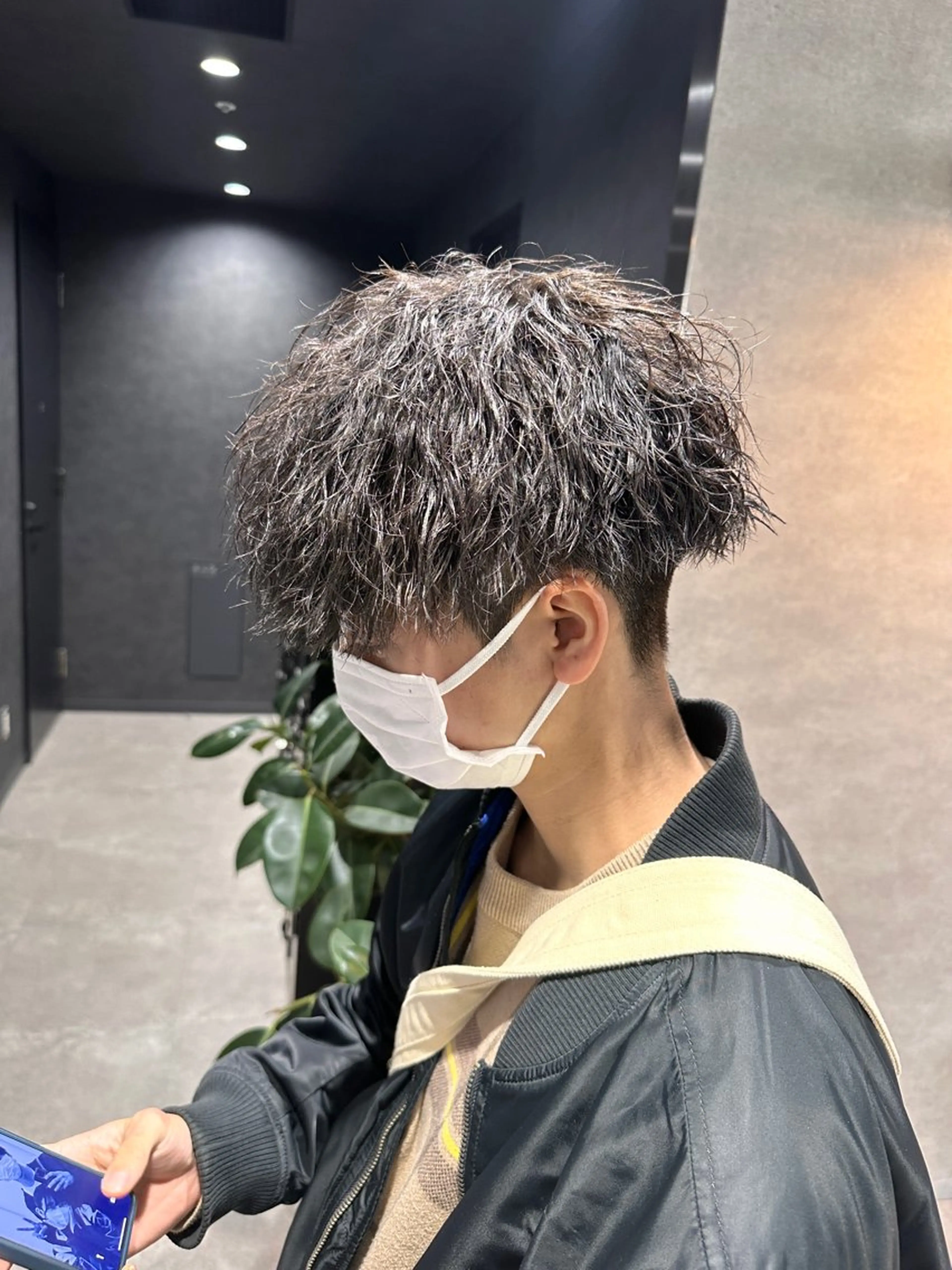 ショート パーマ メンズ 渋谷駅から徒歩1分 BLUCKメンズヘアのヘアスタイル