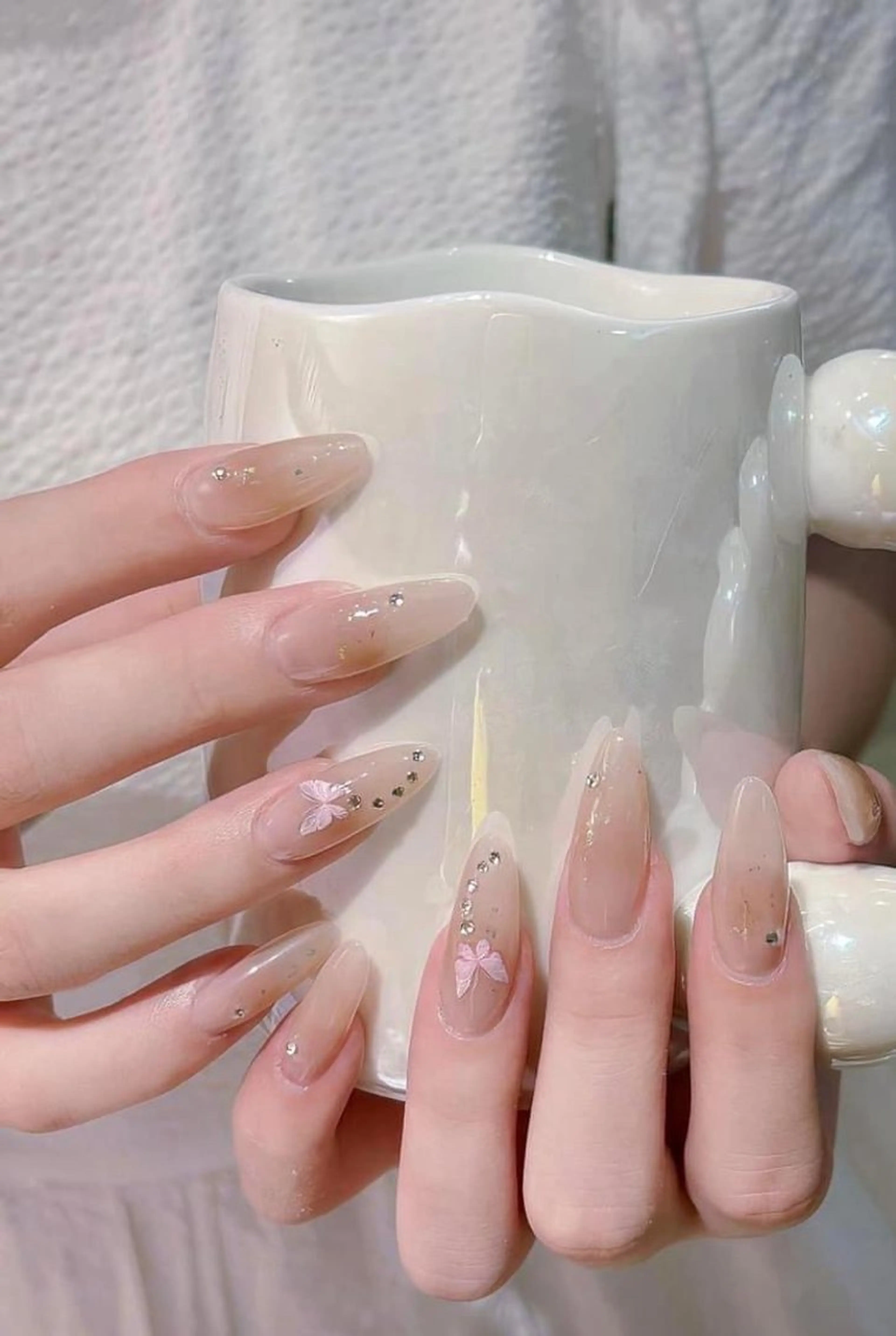 ネイル 成人式 ジェルネイル ネイルチップ ハンドネイル Momoa nail salon所属・MoMoA Nail ネイル長さ出し専門店のネイルデザイン