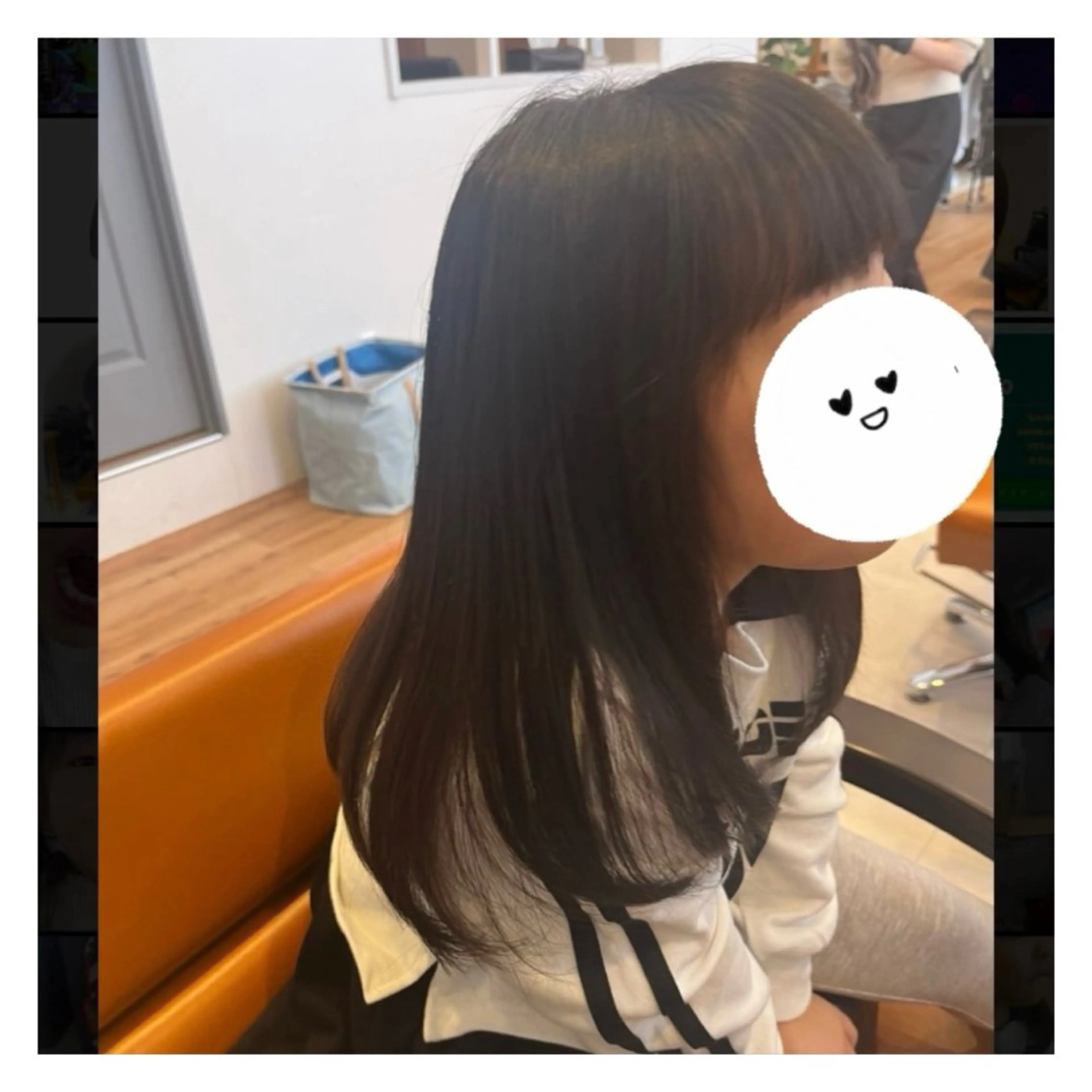 セミロング キッズ レイヤーカット agu hair north所属・北上 春華のヘアスタイル
