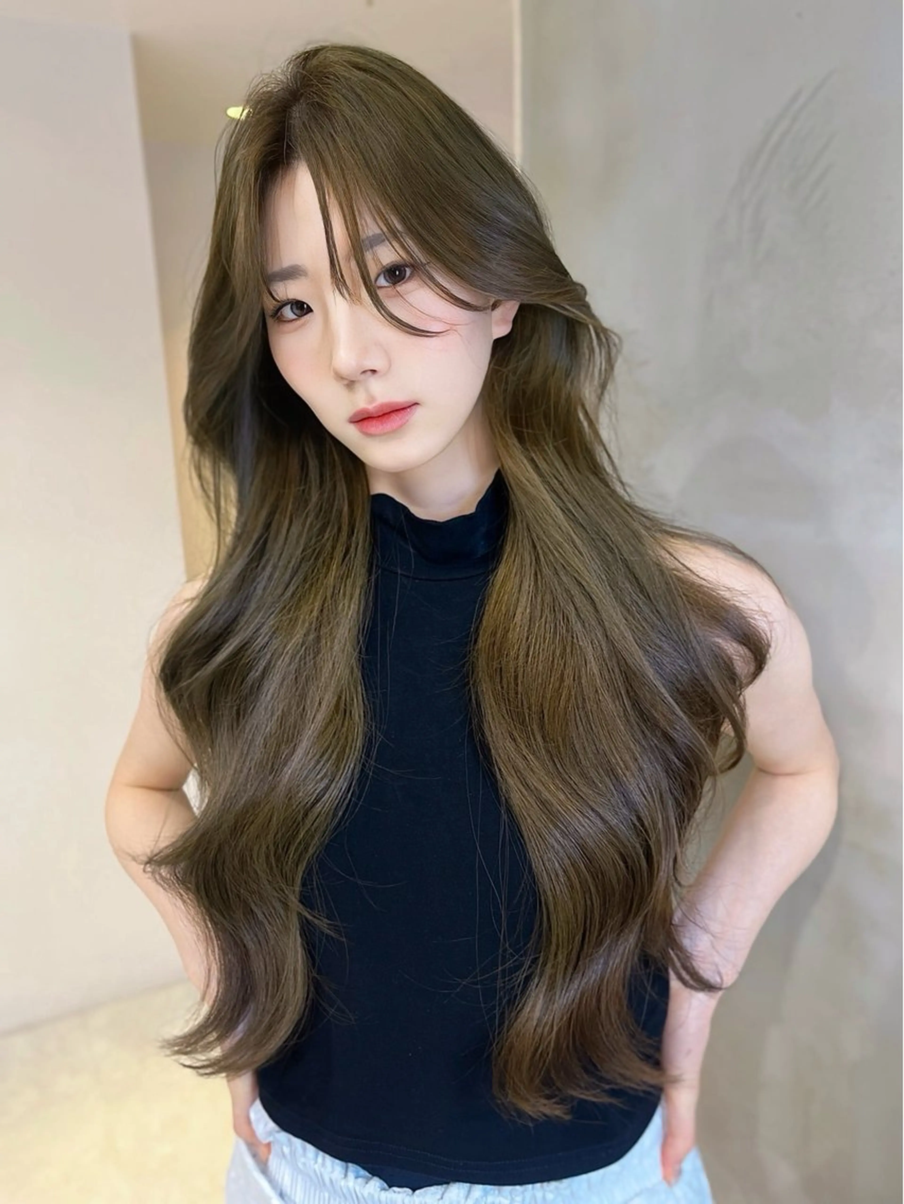 ロング カット ヘアカラー 海野翔吾🇨🇳 ワンホンレイヤーのヘアスタイル