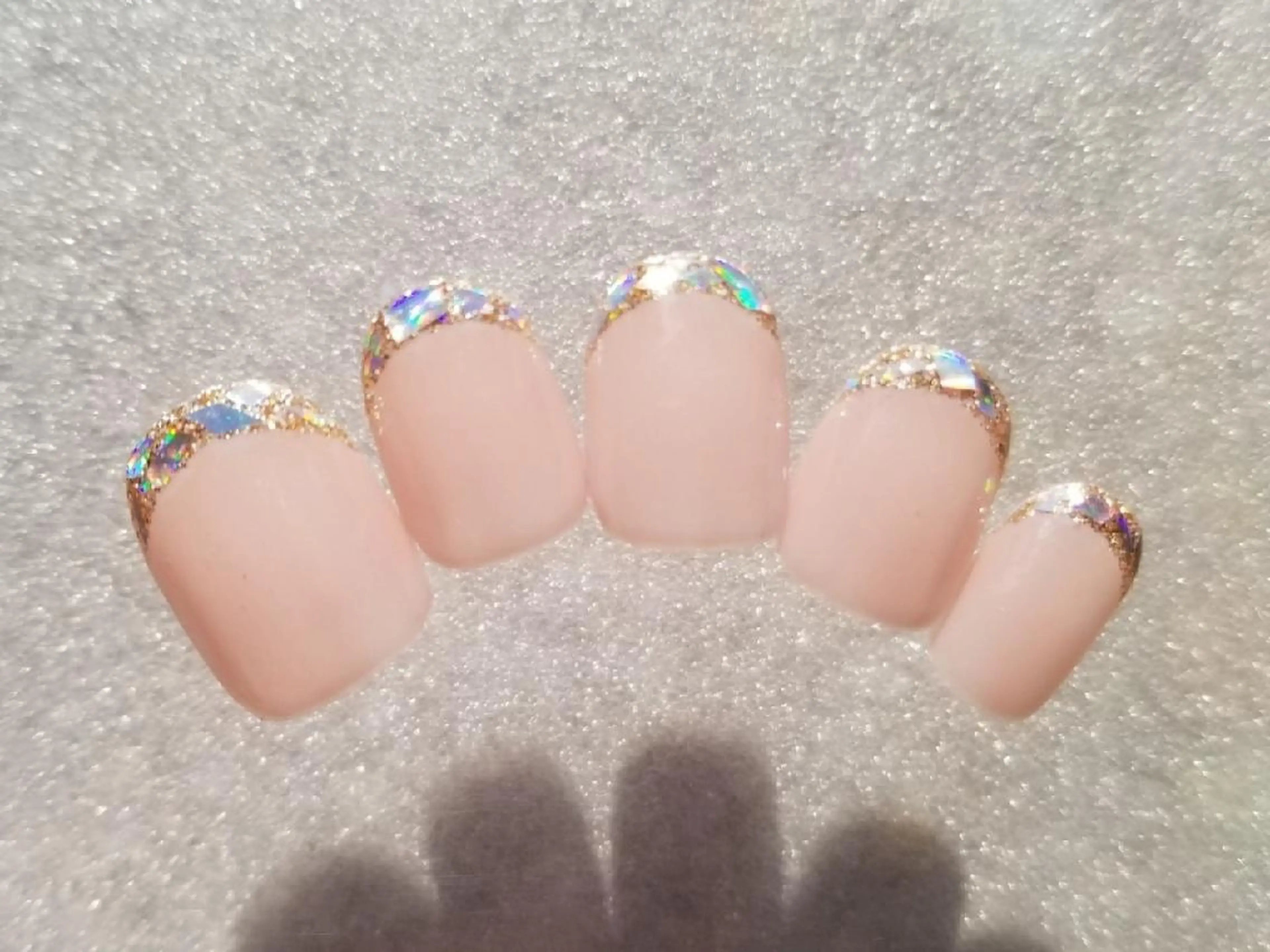 ショート ネイル フレンチネイル ガラスフレンチ オフィスネイル 吉祥寺🌟 ネイルフロンティアのネイルデザイン