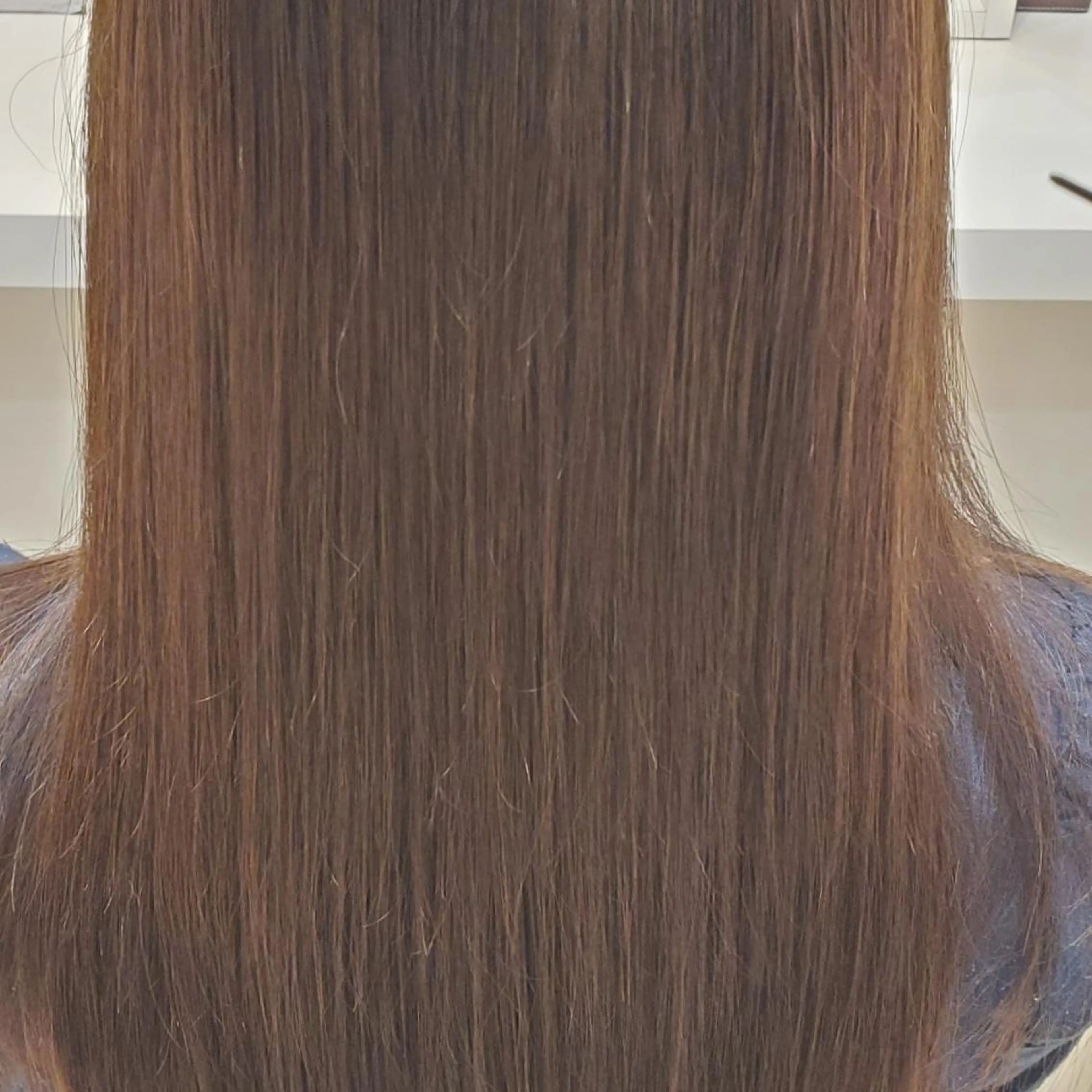 ロング 髪質改善 縮毛矯正 カット ヘアカラー トリートメント 韓国レイヤー／髪質 改善カラー/れんのヘアスタイル