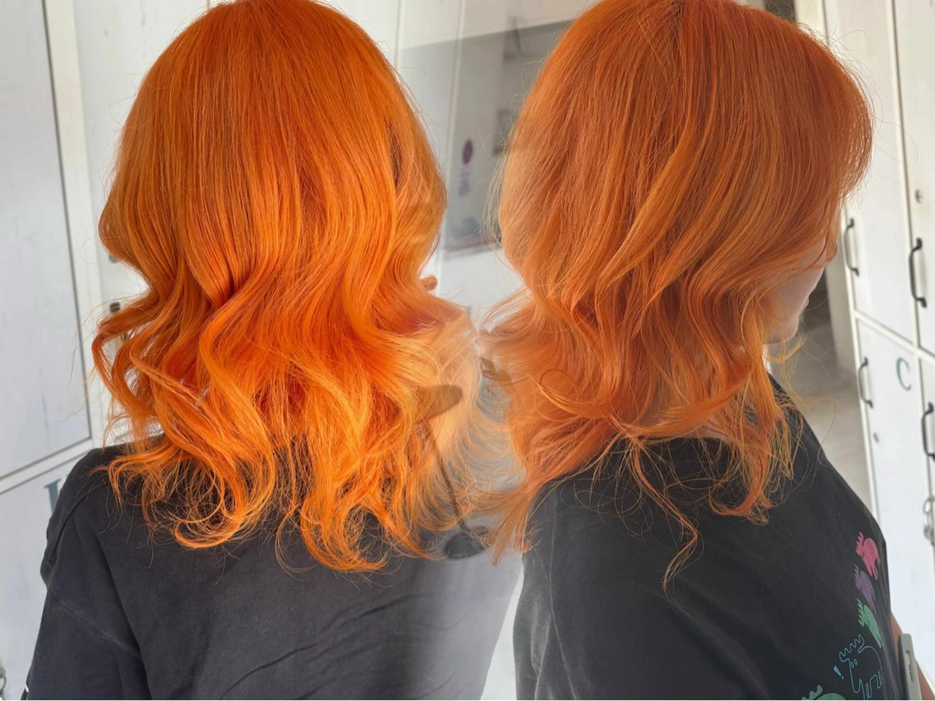 カラー ブリーチ 透明感カラー ハイトーンカラー オレンジ Licohair所属・hokama ryuseiのヘアスタイル