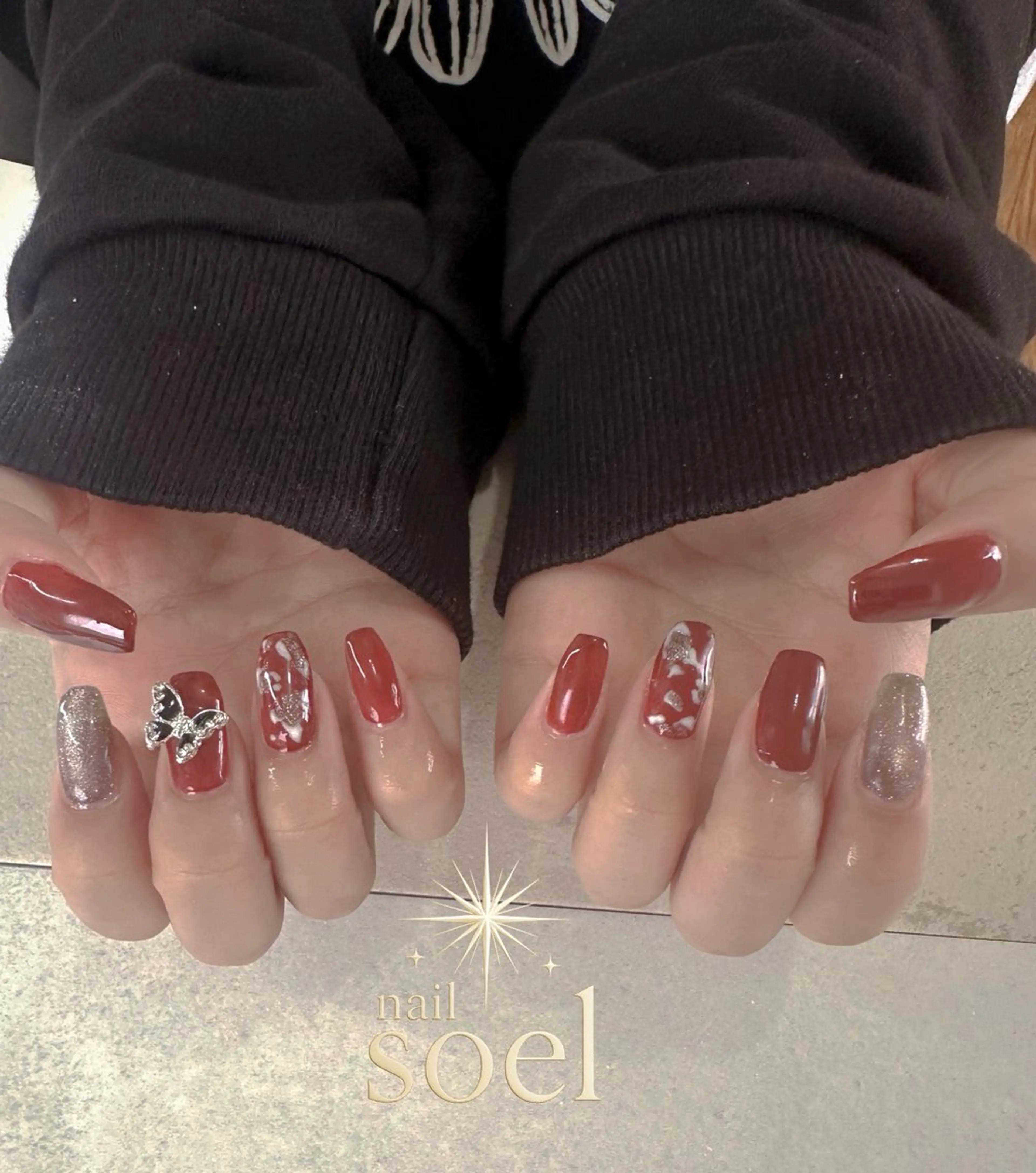 ネイル ジェルネイル マグネットネイル pre open中｜ nail Soelのネイルデザイン