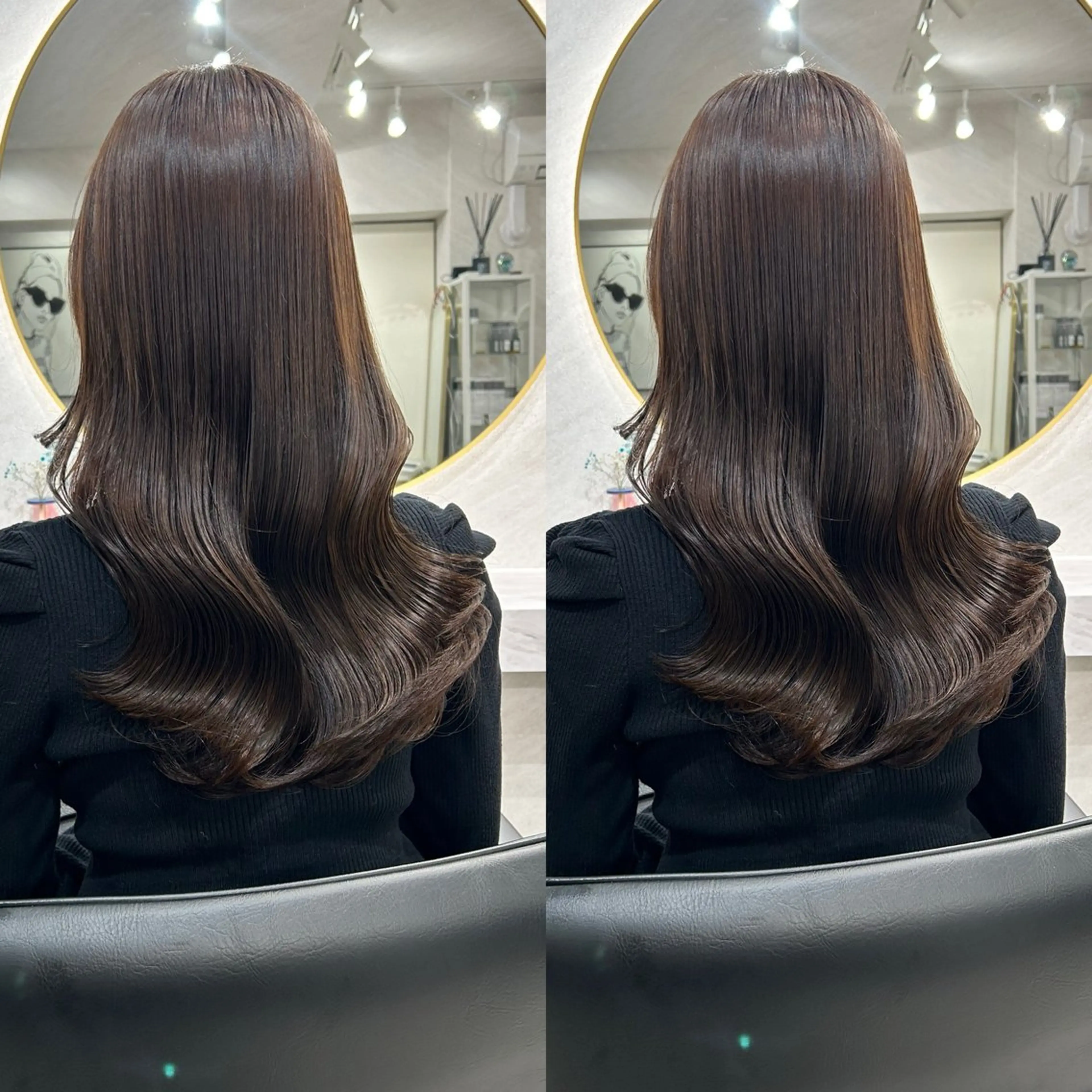 ロング カラー カット ヘアカラー トリートメント 髪質改善will hairdesignのヘアスタイル