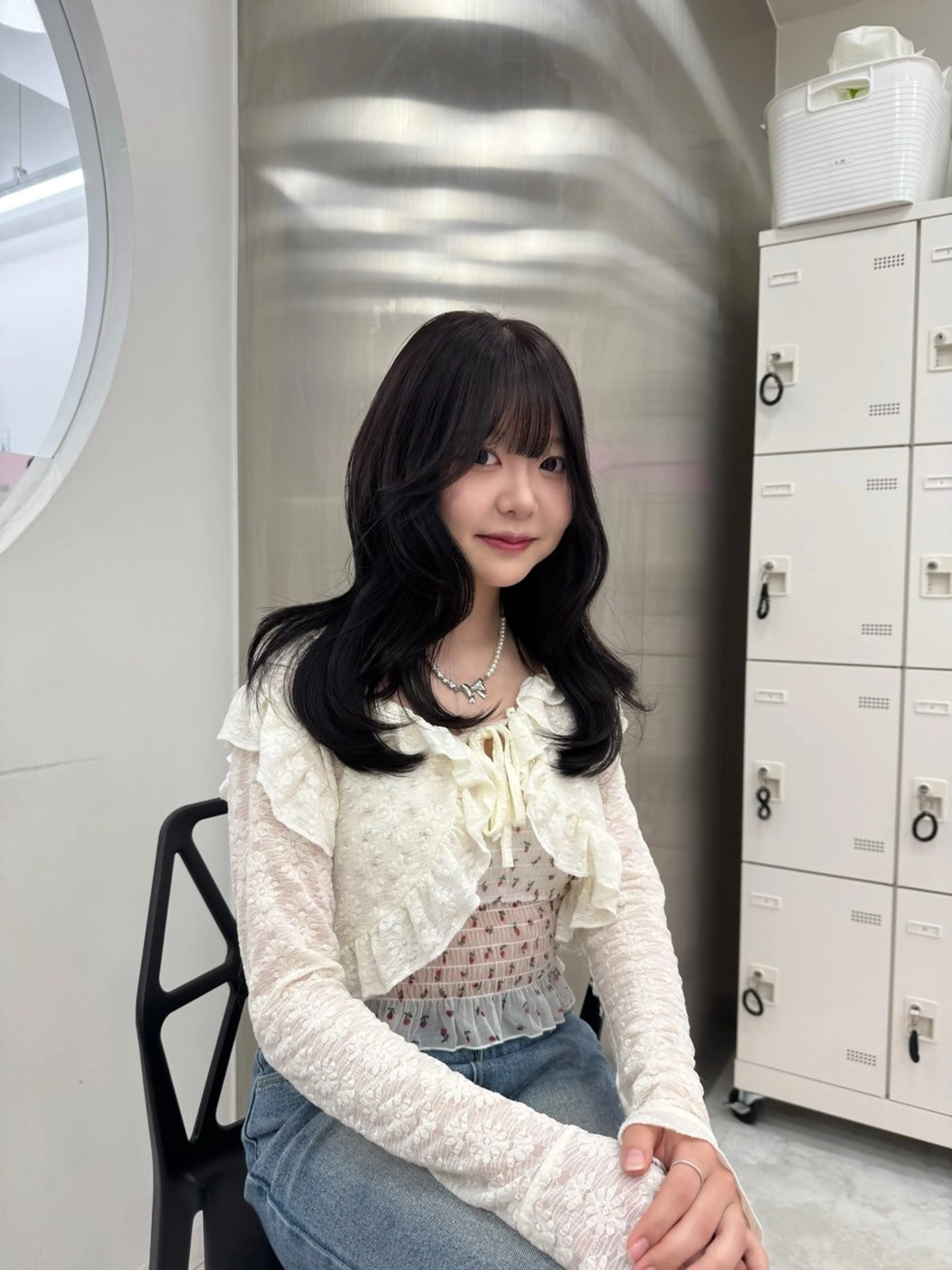 セミロング カラー 表参道ハッシュカット レイヤー/リノンのヘアスタイル