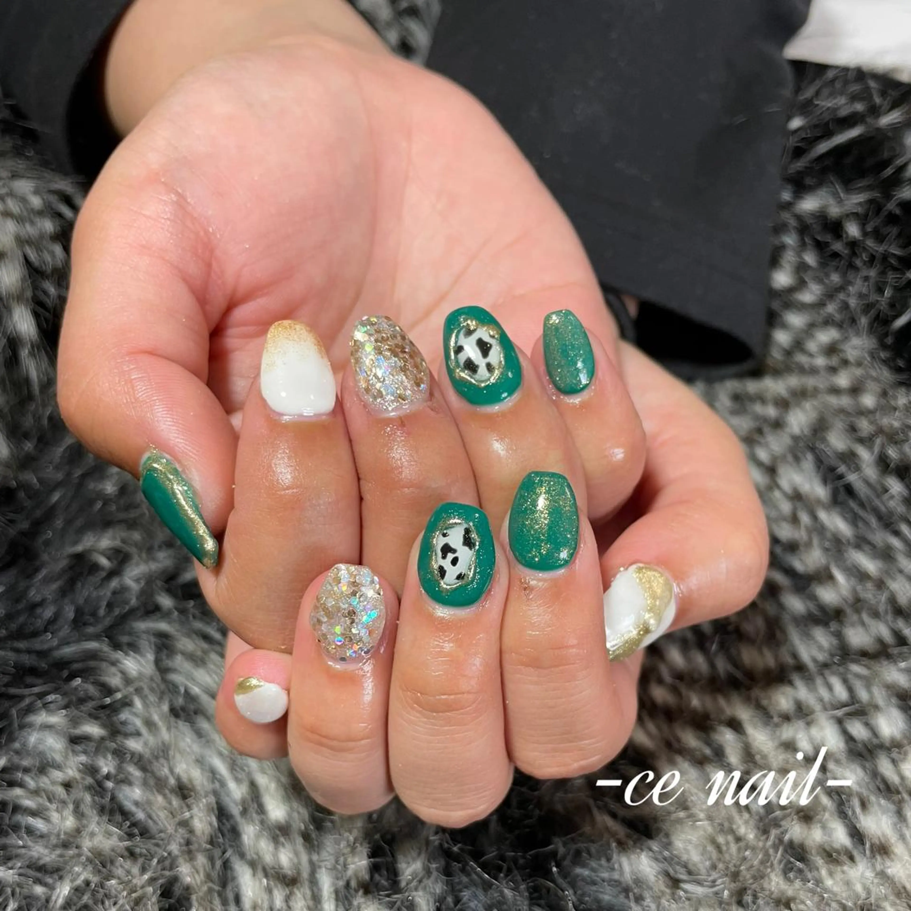 ネイル アートネイル ブルー クリアネイル フレンチネイル ジェルネイル 北川 心のネイルデザイン