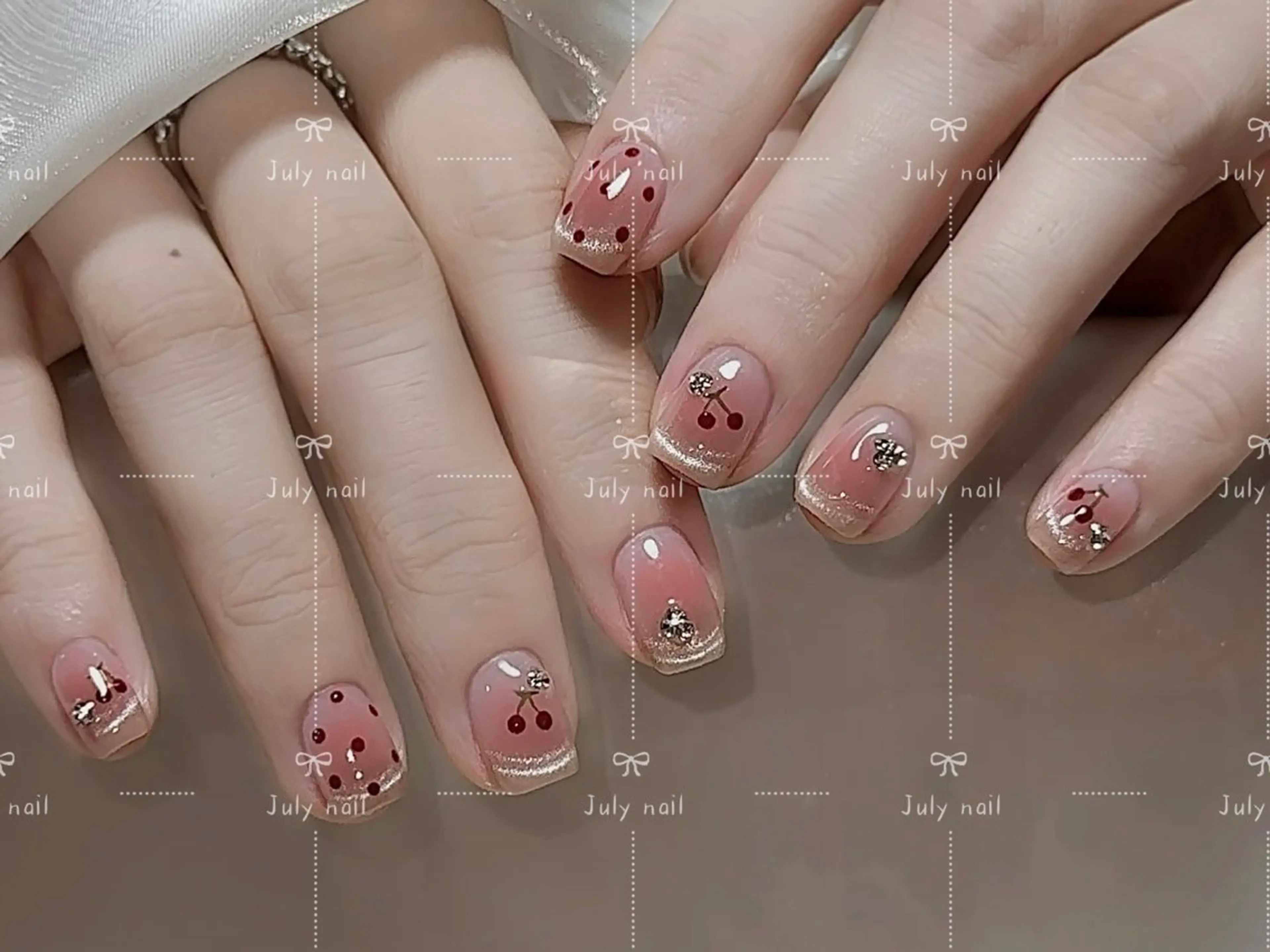 ネイル アートネイル カジュアル クリアネイル 長さ出し フラッシュネイル ハンドネイル July.nail ジュライ ネイルのネイルデザイン