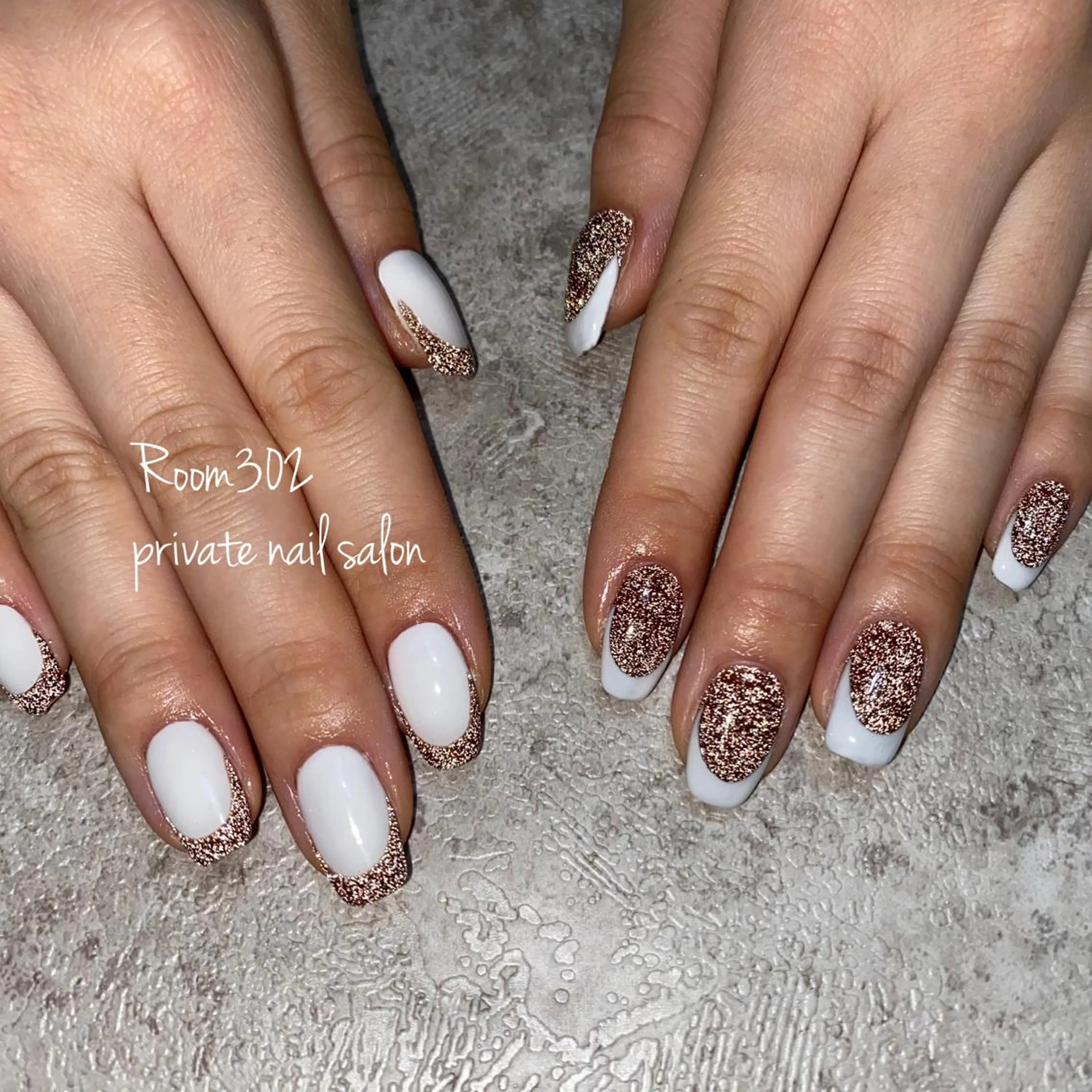ネイル フラッシュネイル フレンチネイル Room 302のネイルデザイン