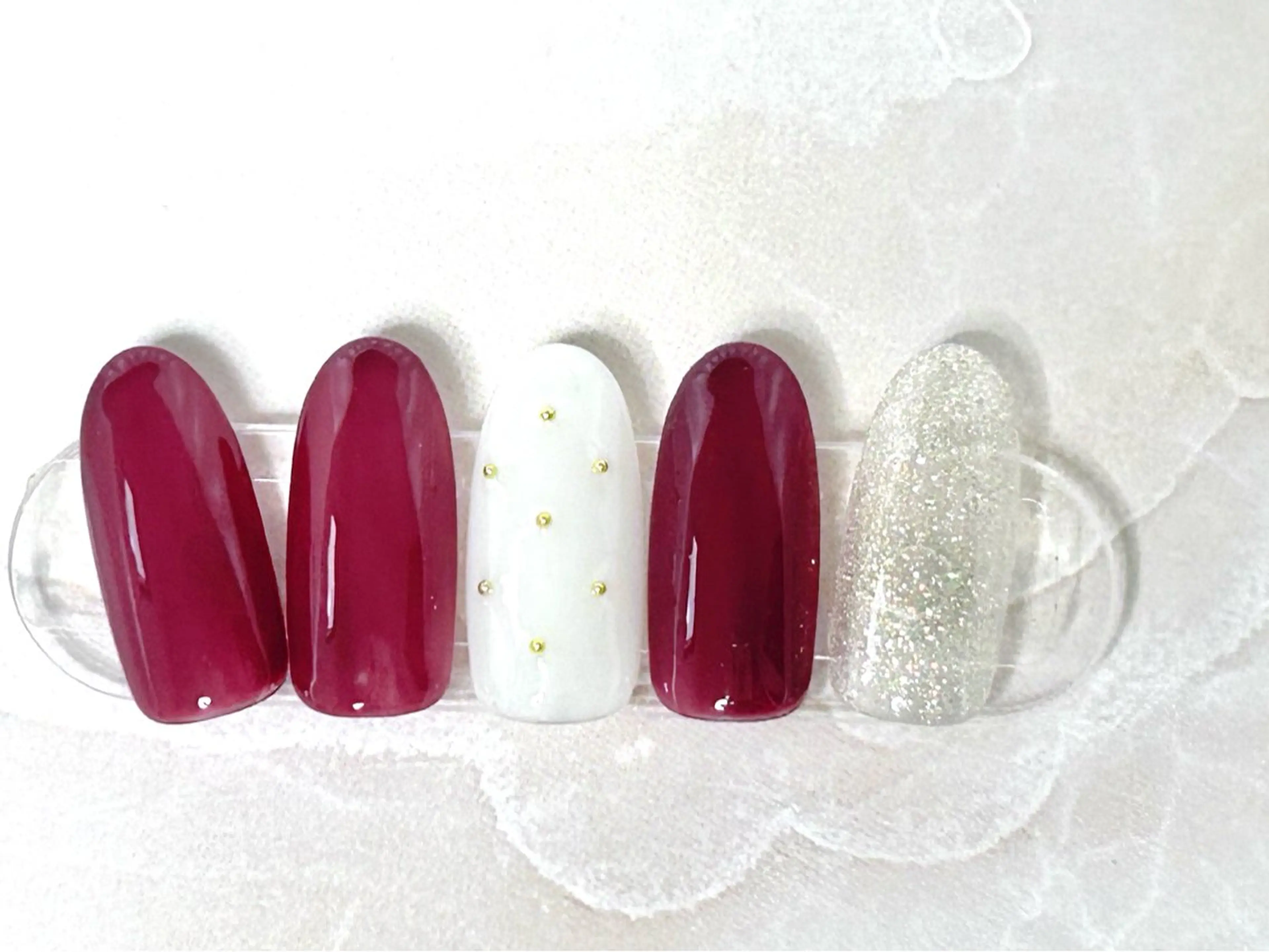 ネイル 赤色 nico nailのネイルデザイン