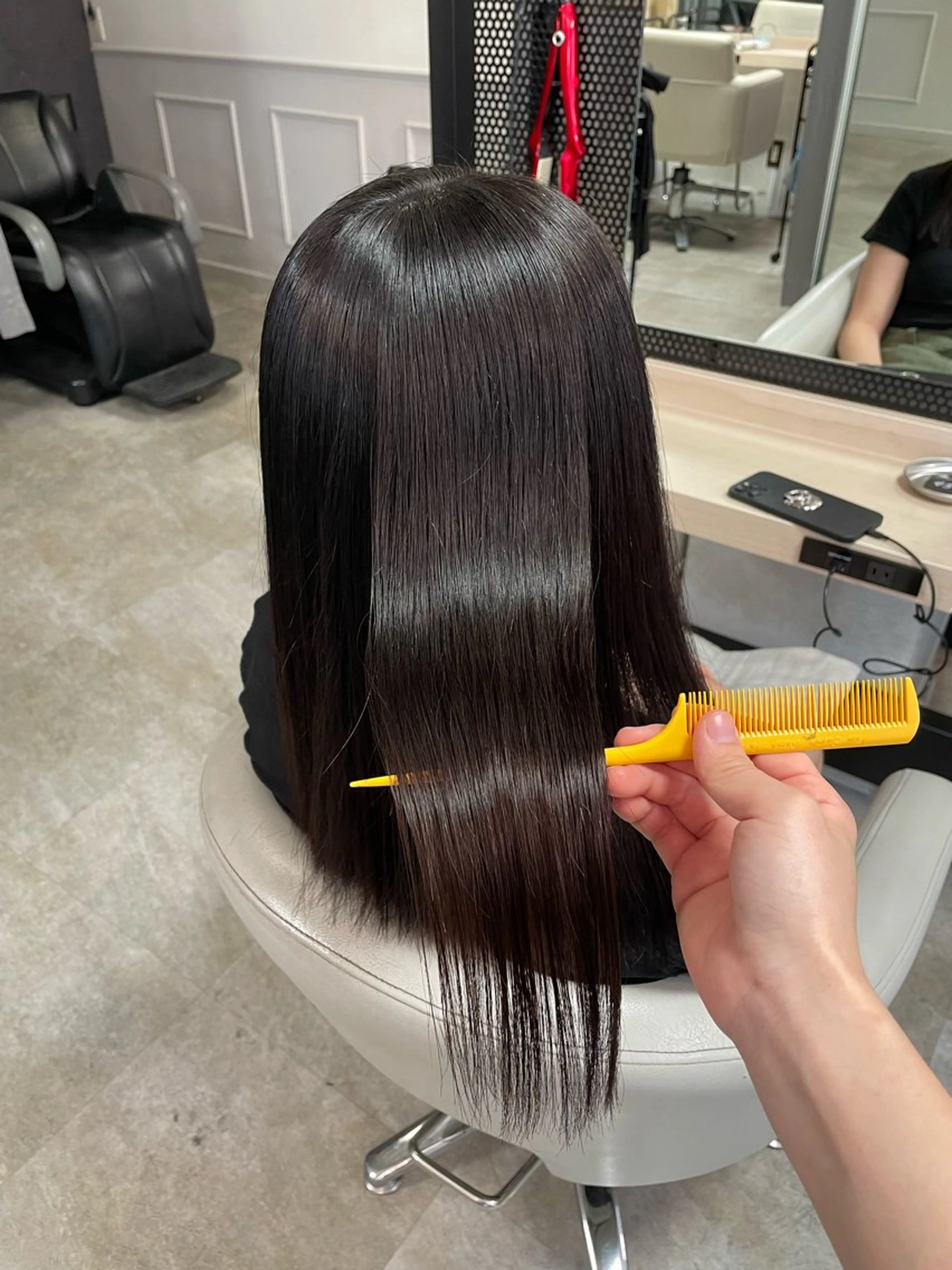 ミディアム 縮毛矯正 トリートメント 🫧ハネエクステ Mitsuki🫧のヘアスタイル