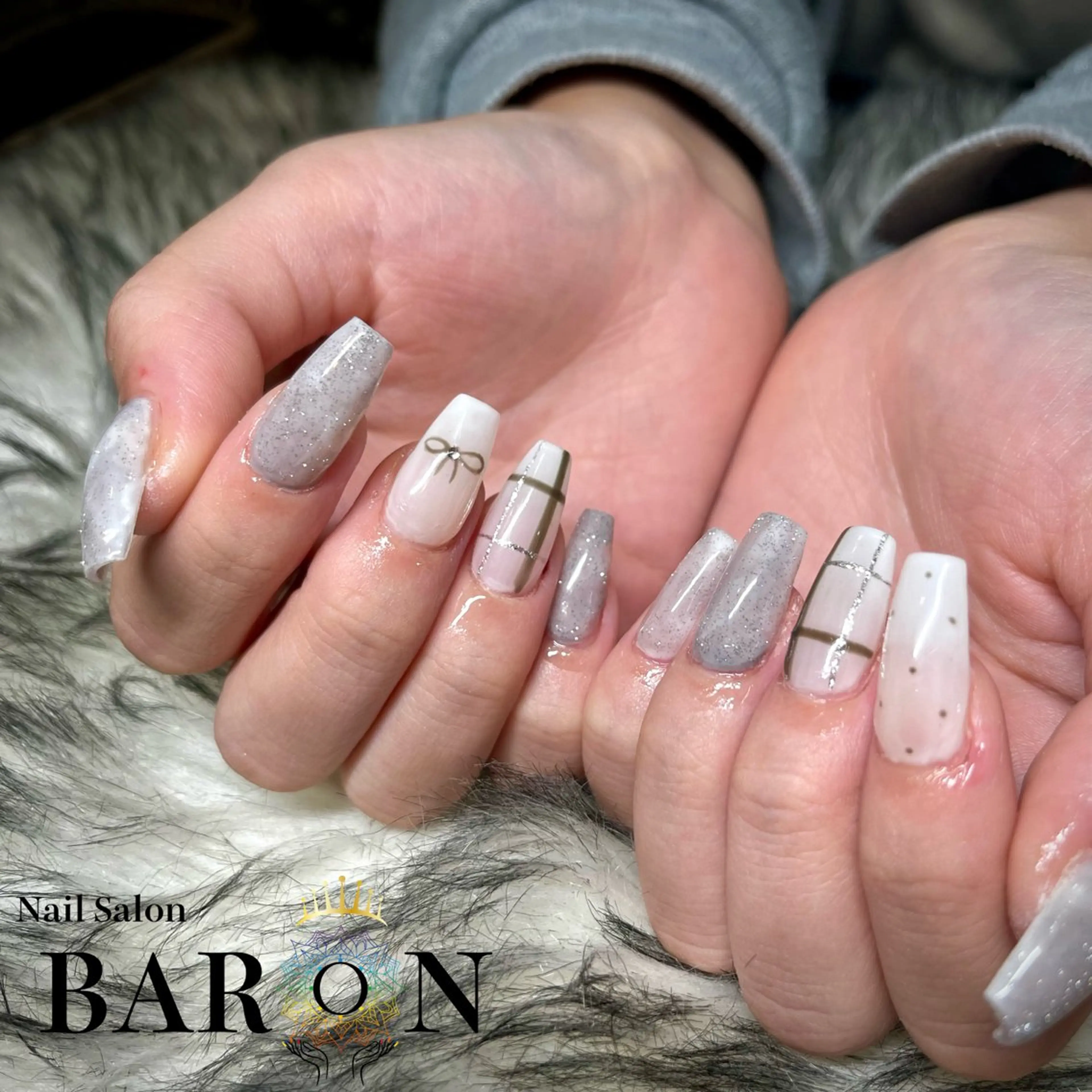 ネイル 大理石ネイル(マーブル) ハンドネイル ☆SAKI☆ BARON 店長のネイルデザイン