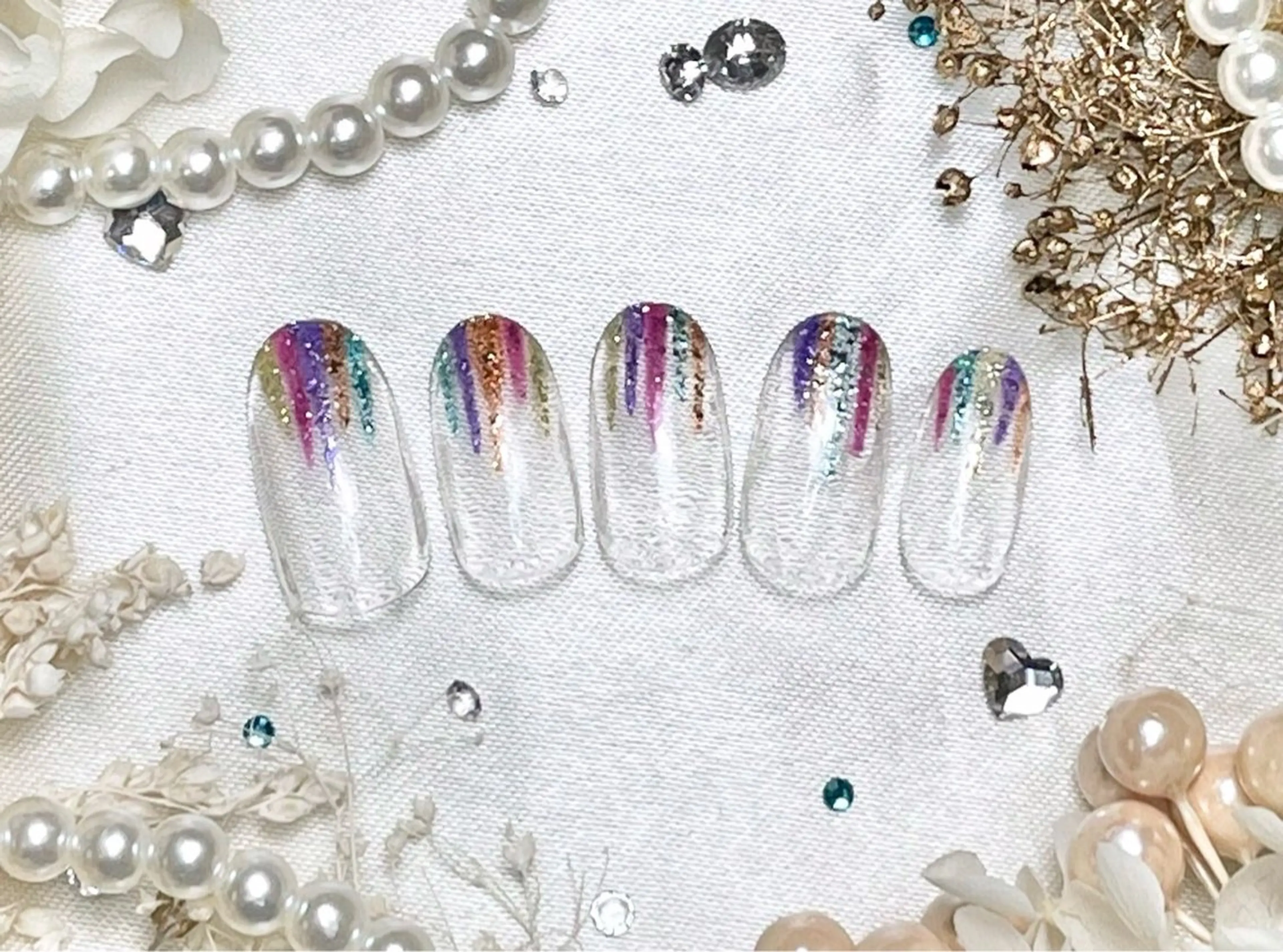 ネイル ハンドネイル ネイルPetit Ribbonのネイルデザイン