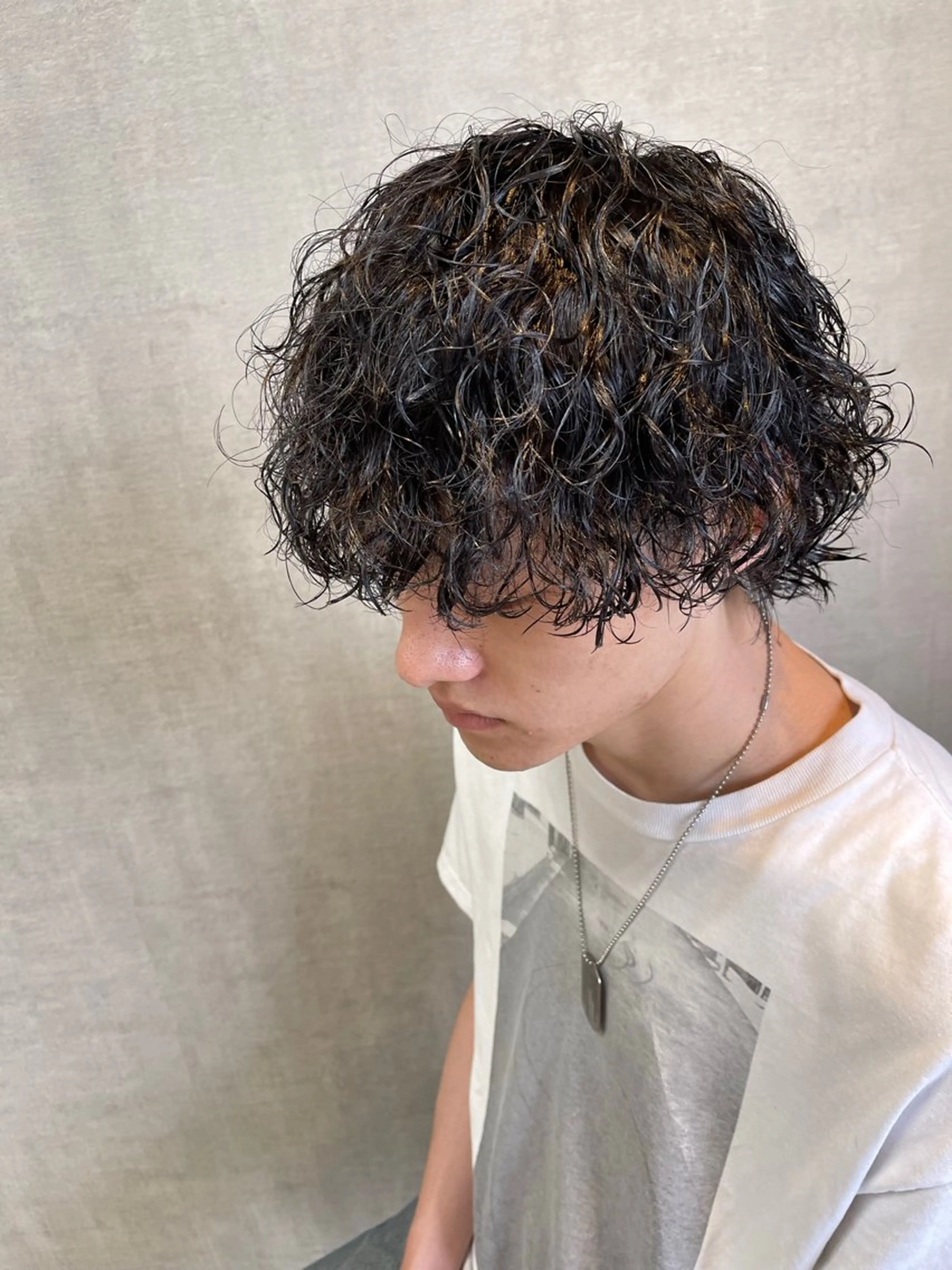 メンズカット+スパイラルパーマの写真