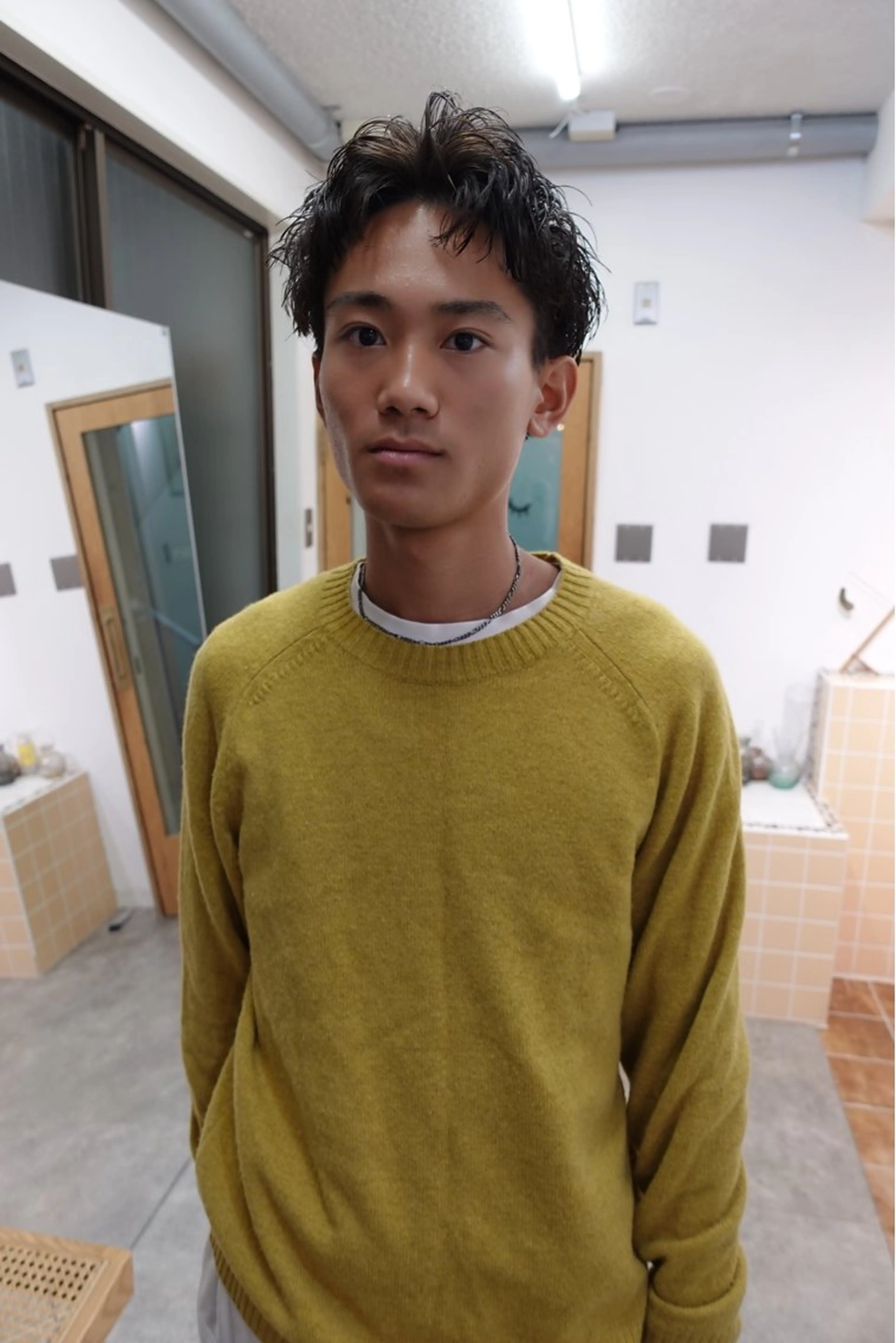 パーマ メンズ nishido ハイライト/メンズのヘアスタイル