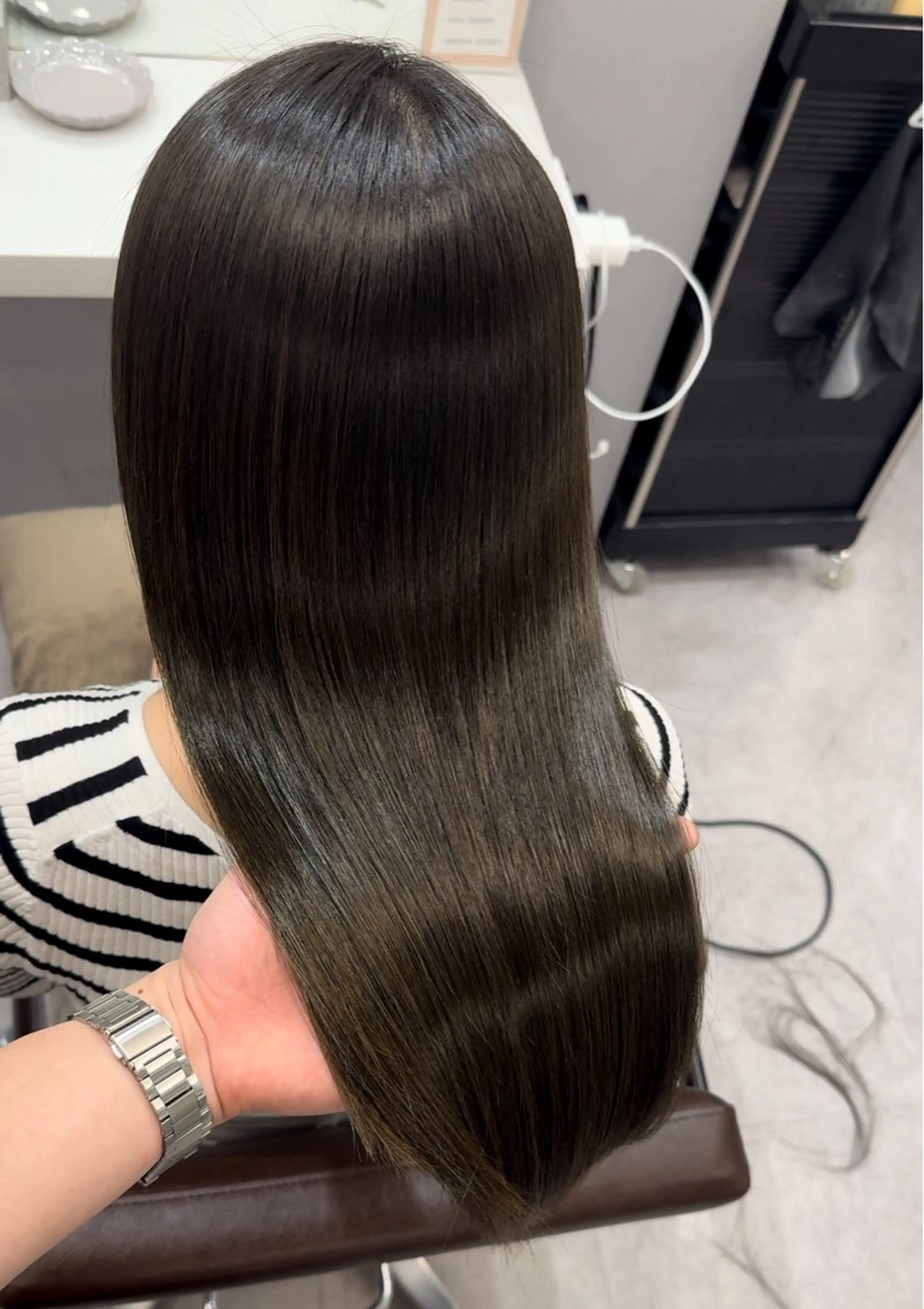ロング 髪質改善 縮毛矯正 トリートメント 酸性ストレート カット ヘアカラー 縮毛矯正 トリートメント 髪質改善×縮毛矯正 Core梅田　片山のヘアスタイル