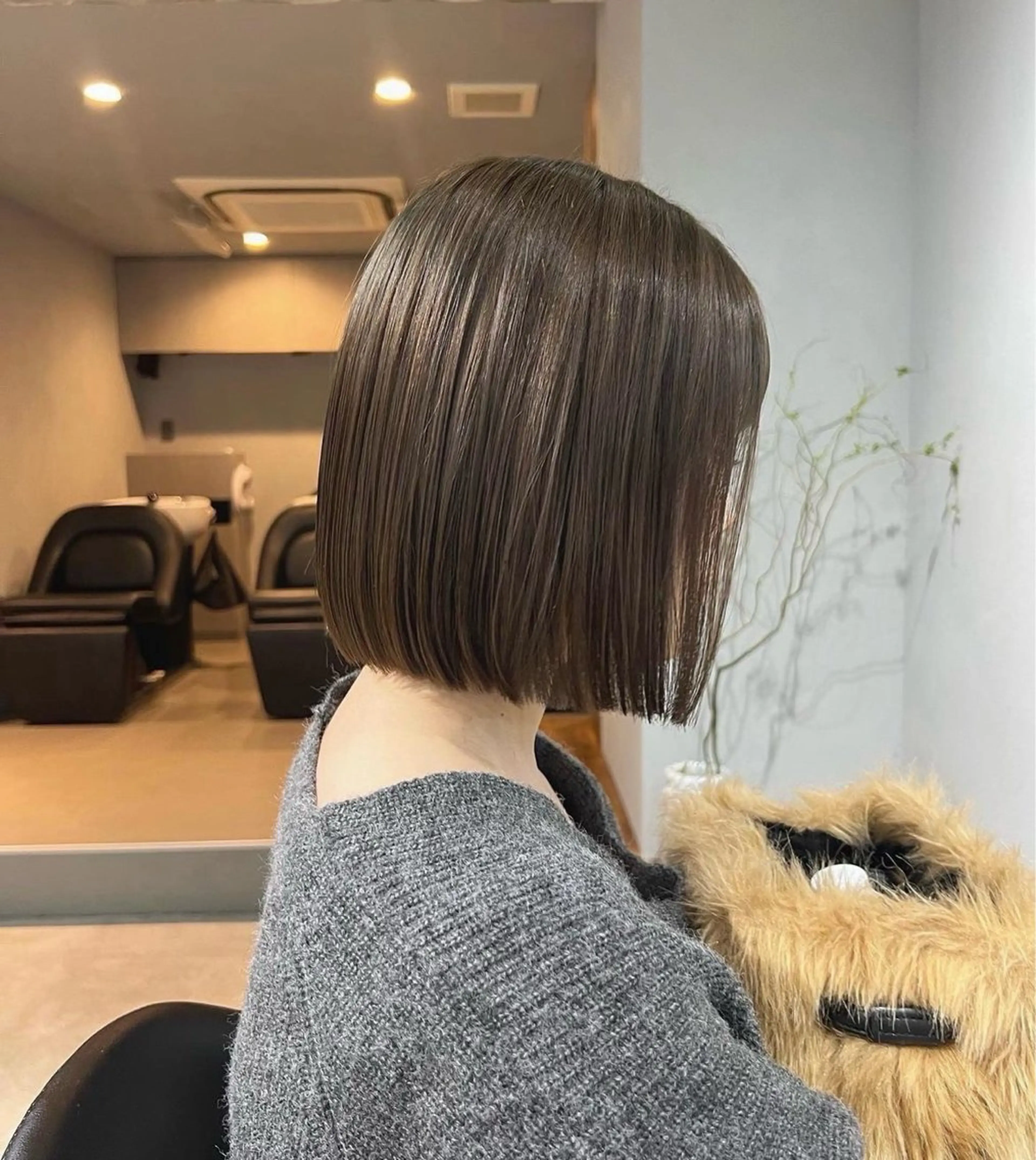 ミディアム カラー ベージュカラー ブラウンカラー ブラウンベージュ ヘアカラー トリートメント 【arc】akane オリーブ/ベージュのヘアスタイル