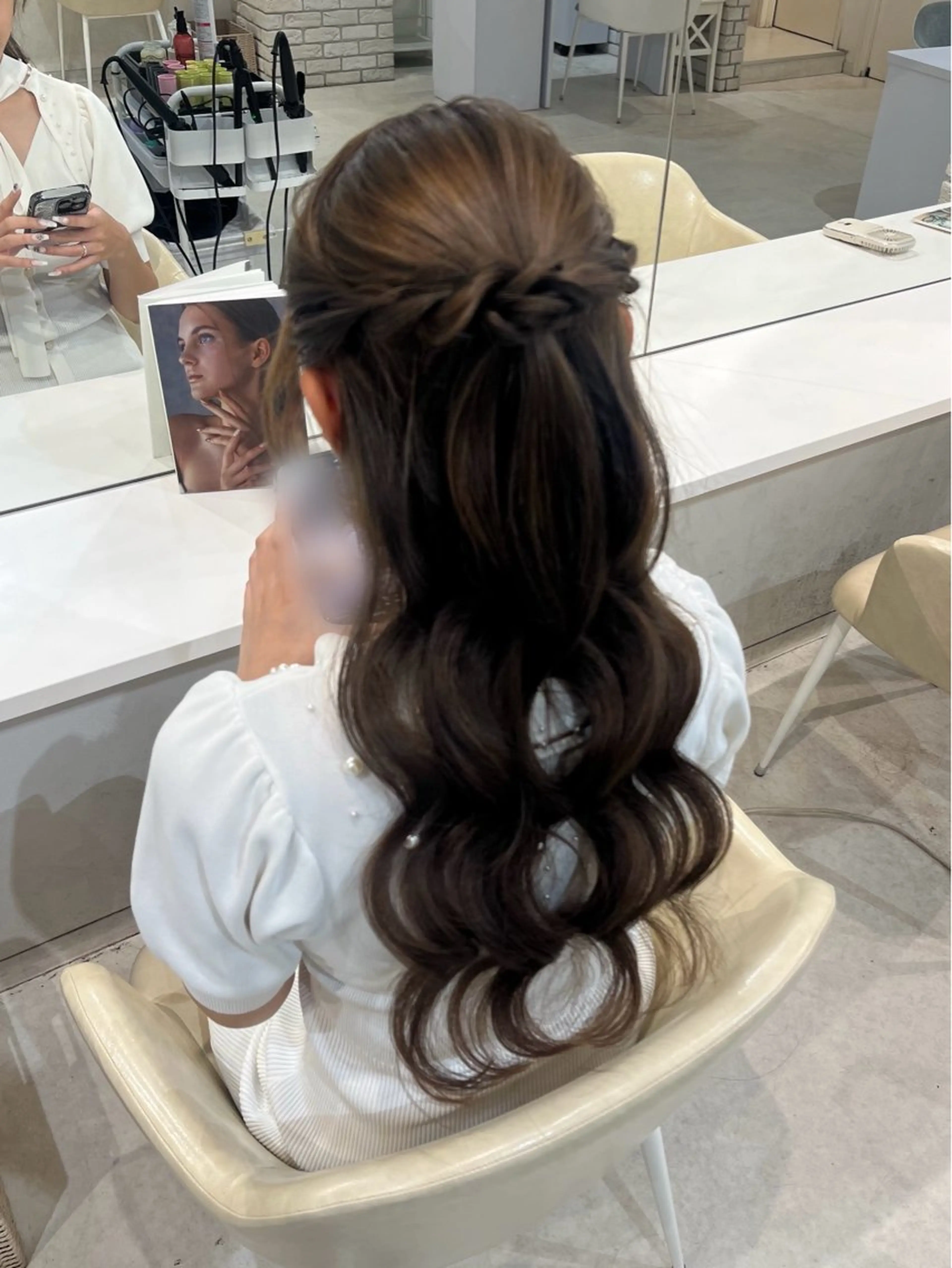 ロング ヘアアレンジ ハーフアップ Dityca...tia所属・りん/ 無料ヘアセットのヘアスタイル