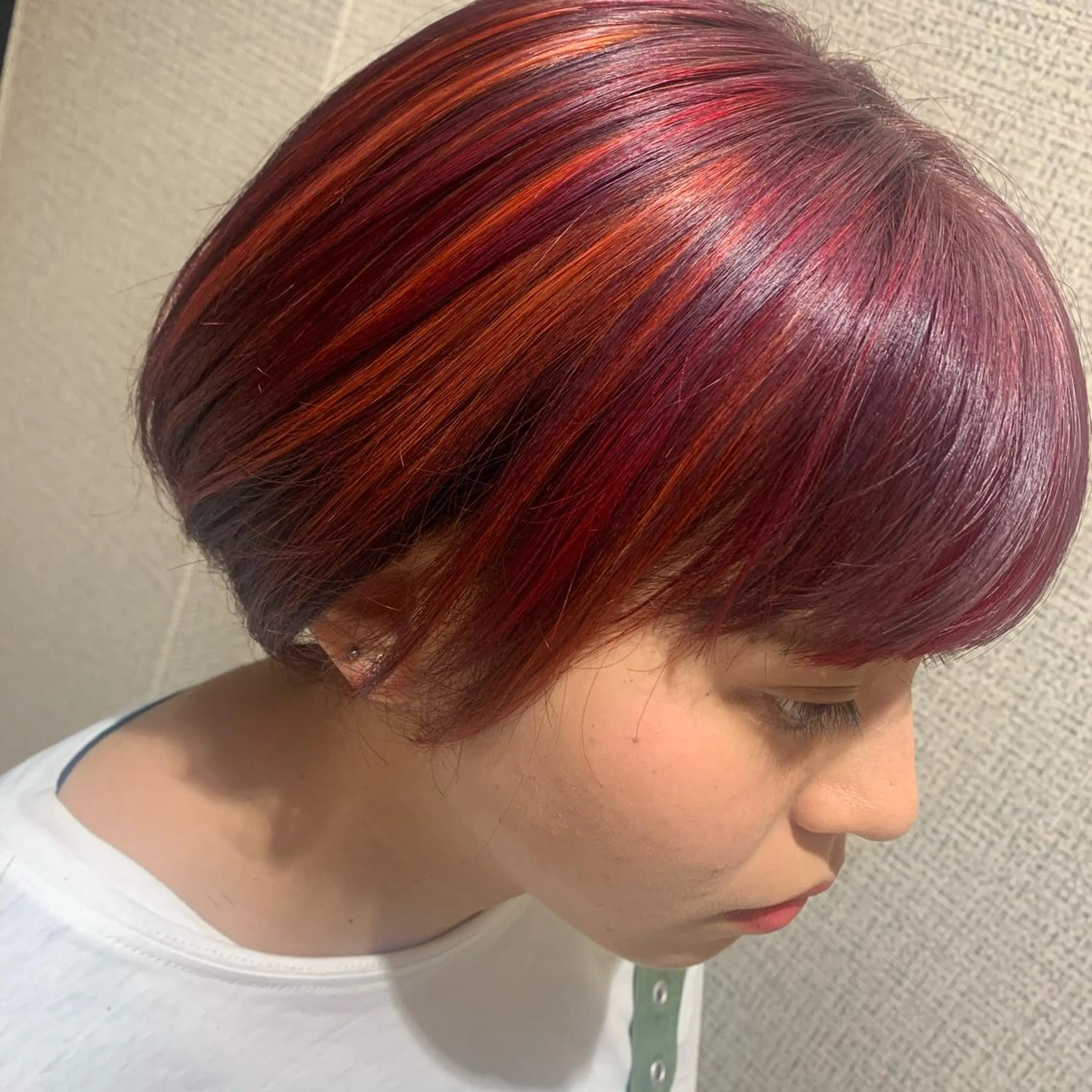 カラー ハイライトカラー 艶カラー ⭐️田中真緒のヘアスタイル
