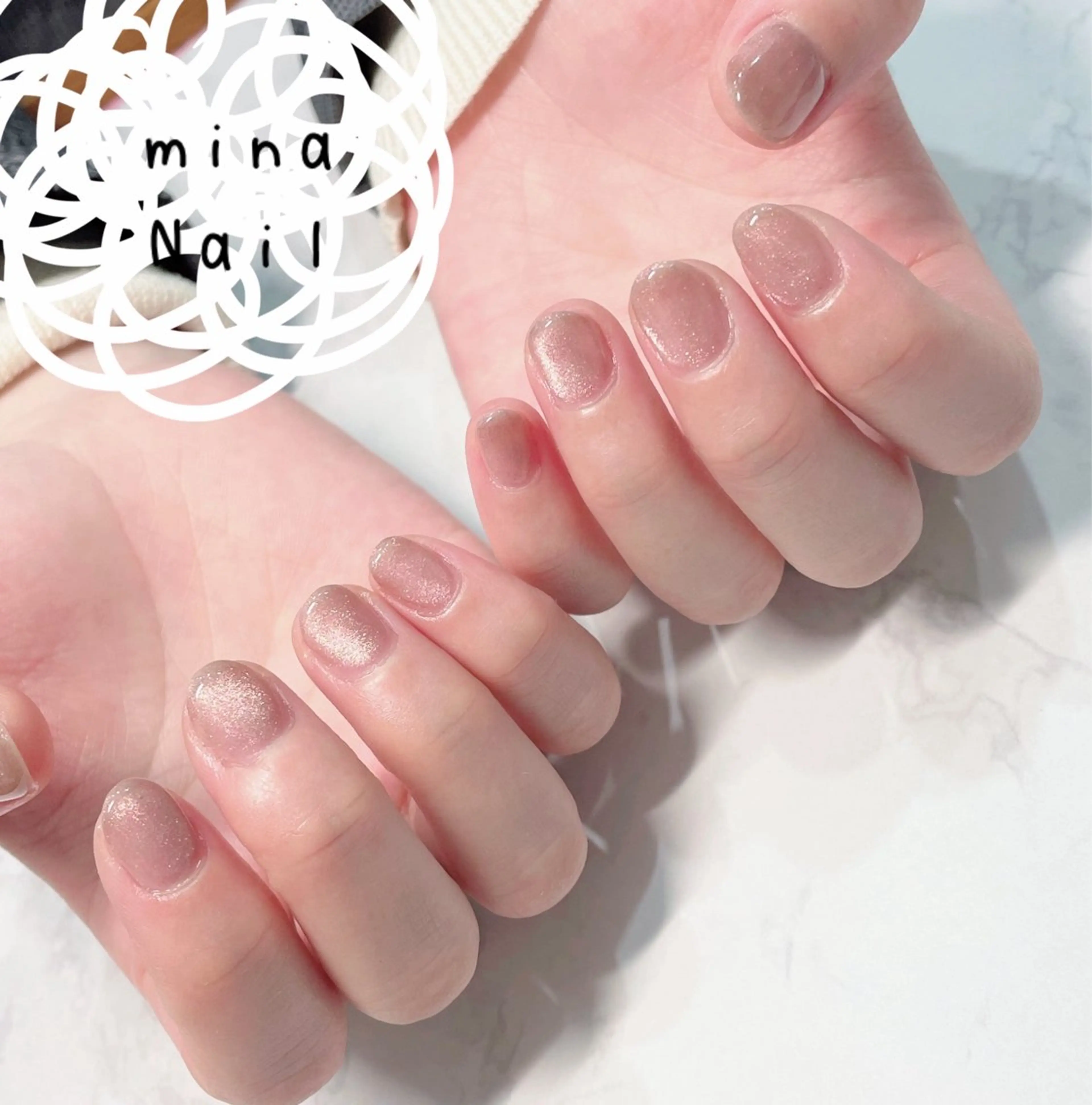 ネイル ジェルネイル 韓国ネイル ラメ(グリッター) マグネットネイル ブライダルネイル mina Nailのネイルデザイン