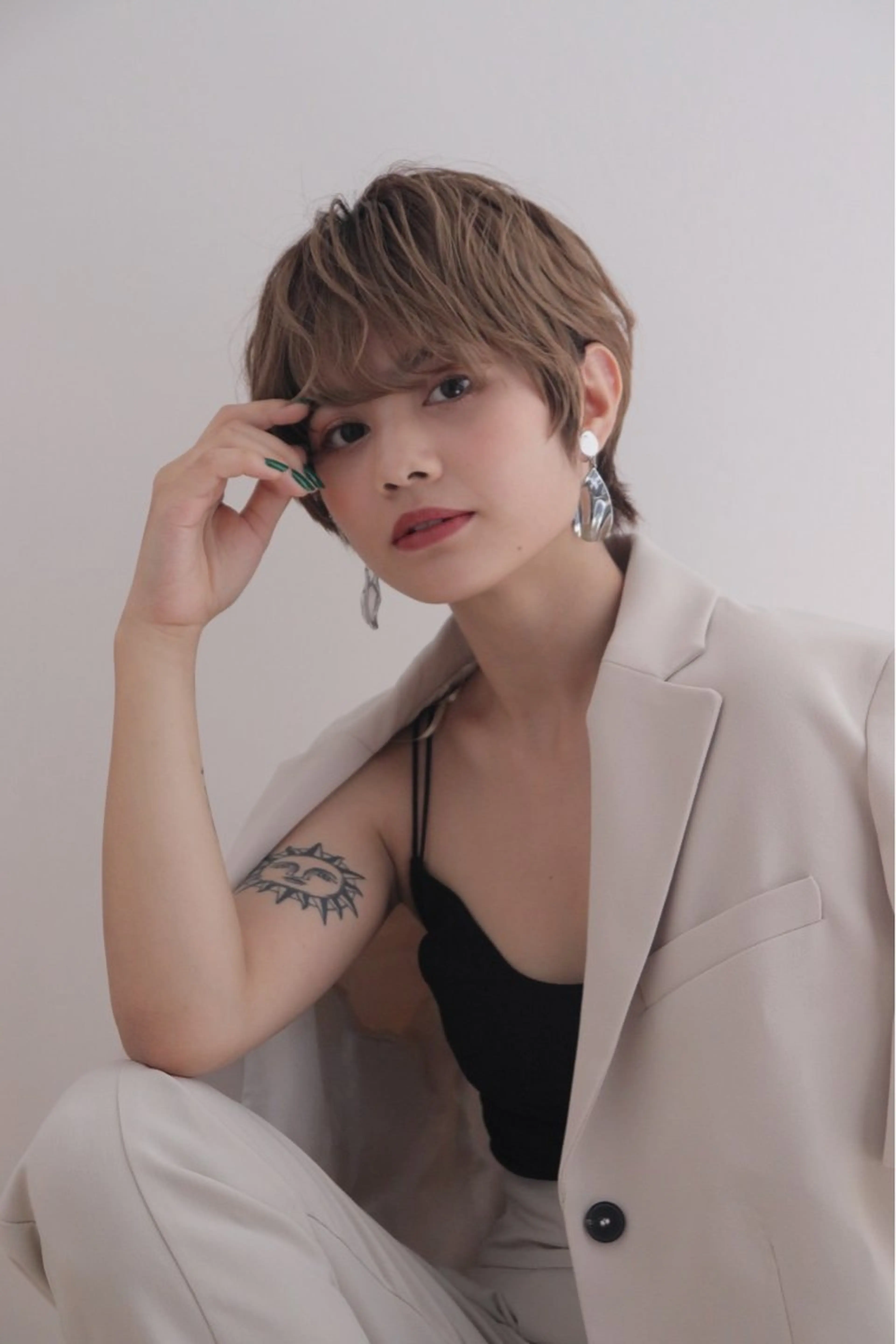 ショート カラー パーマ stylist/ボブ ことの/韓国レイヤーのヘアスタイル