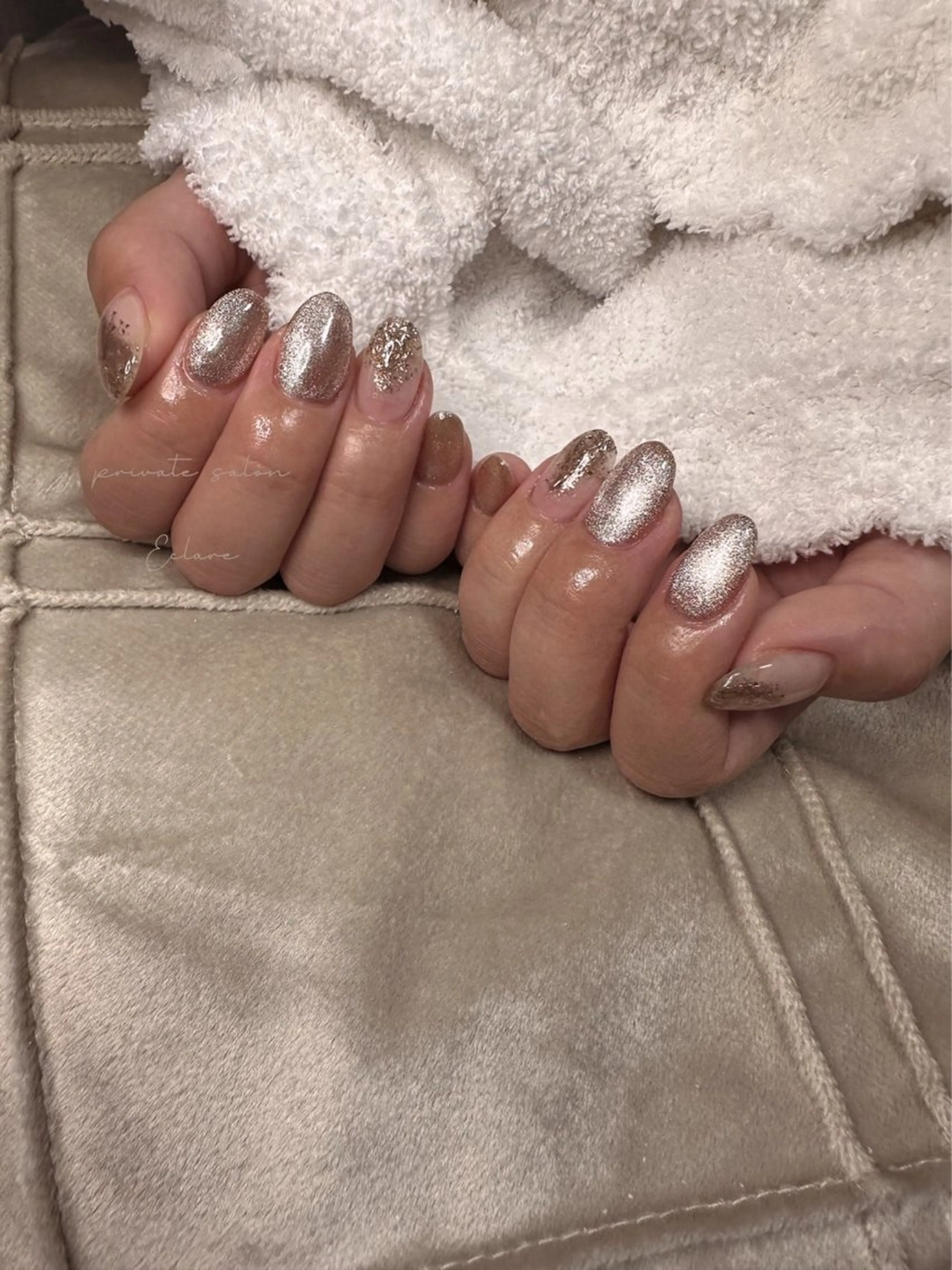 ネイル グラデーション ハート 韓国ネイル マグネットネイル ニュアンスネイル ハンドネイル Nail Salon ECLAREのネイルデザイン