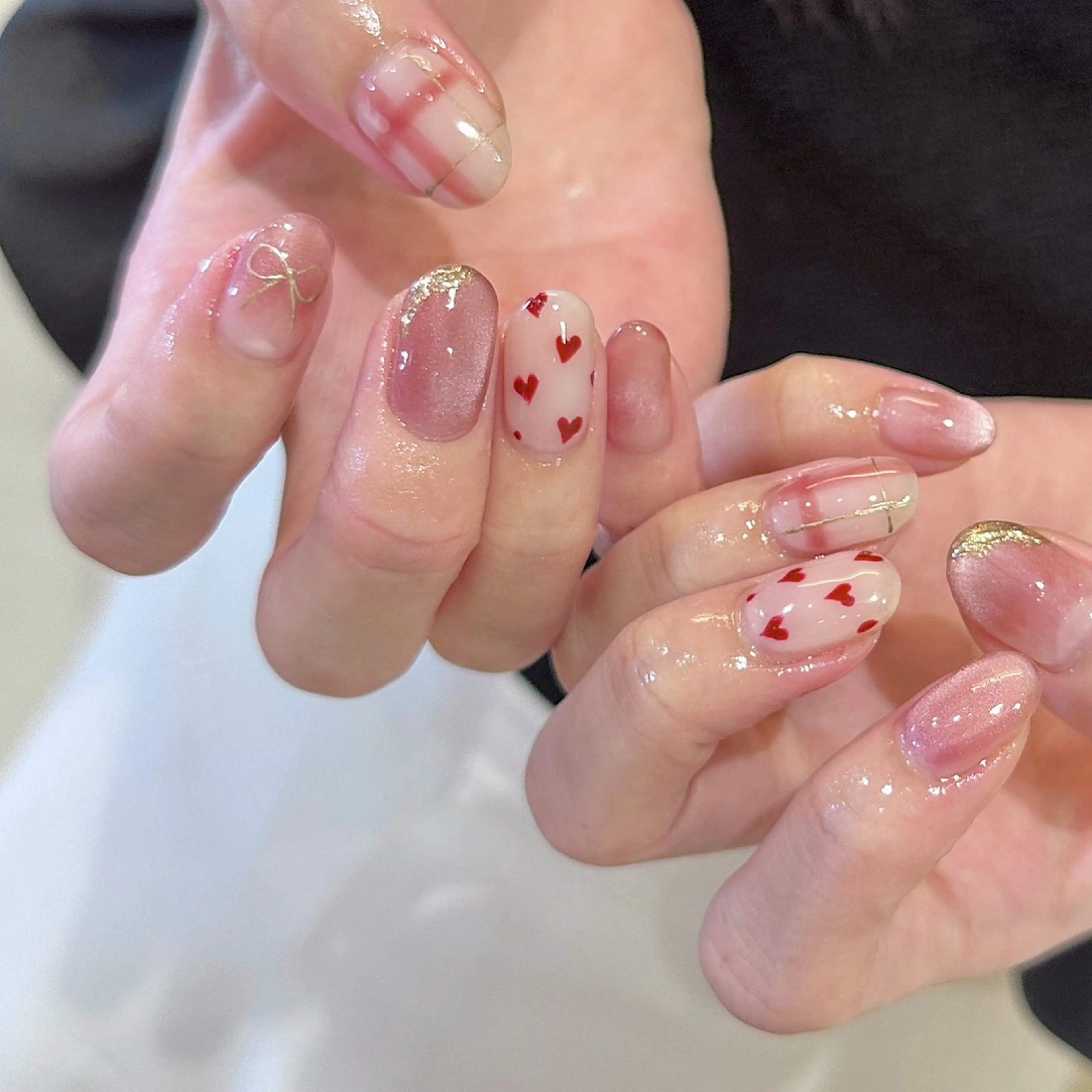 ネイル ハンドネイル 𝕄𝕚𝕪𝕦🤍 自由が丘⌇パラジェルのネイルデザイン