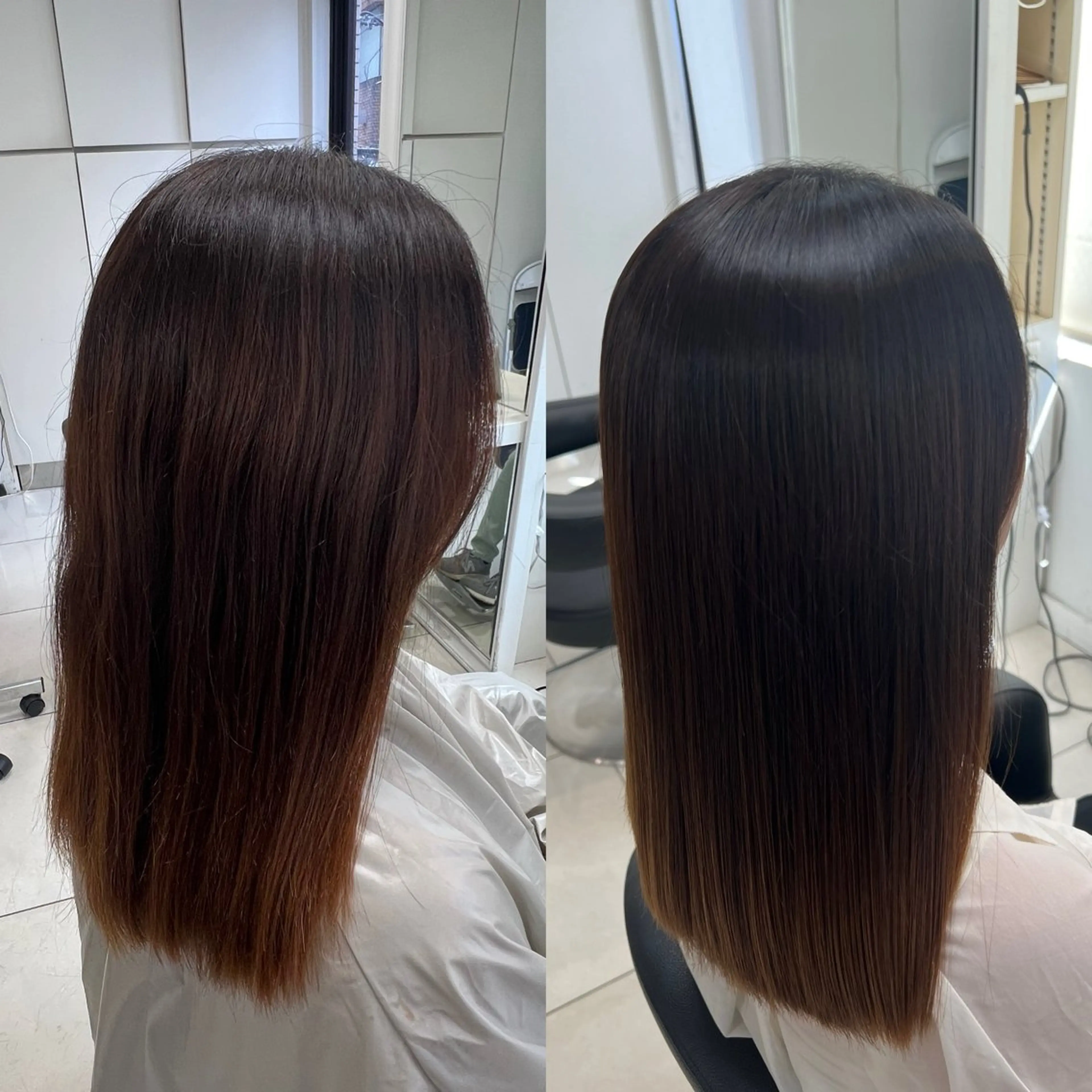 セミロング パーマ カット 縮毛矯正 トリートメント 染野 匠のヘアスタイル