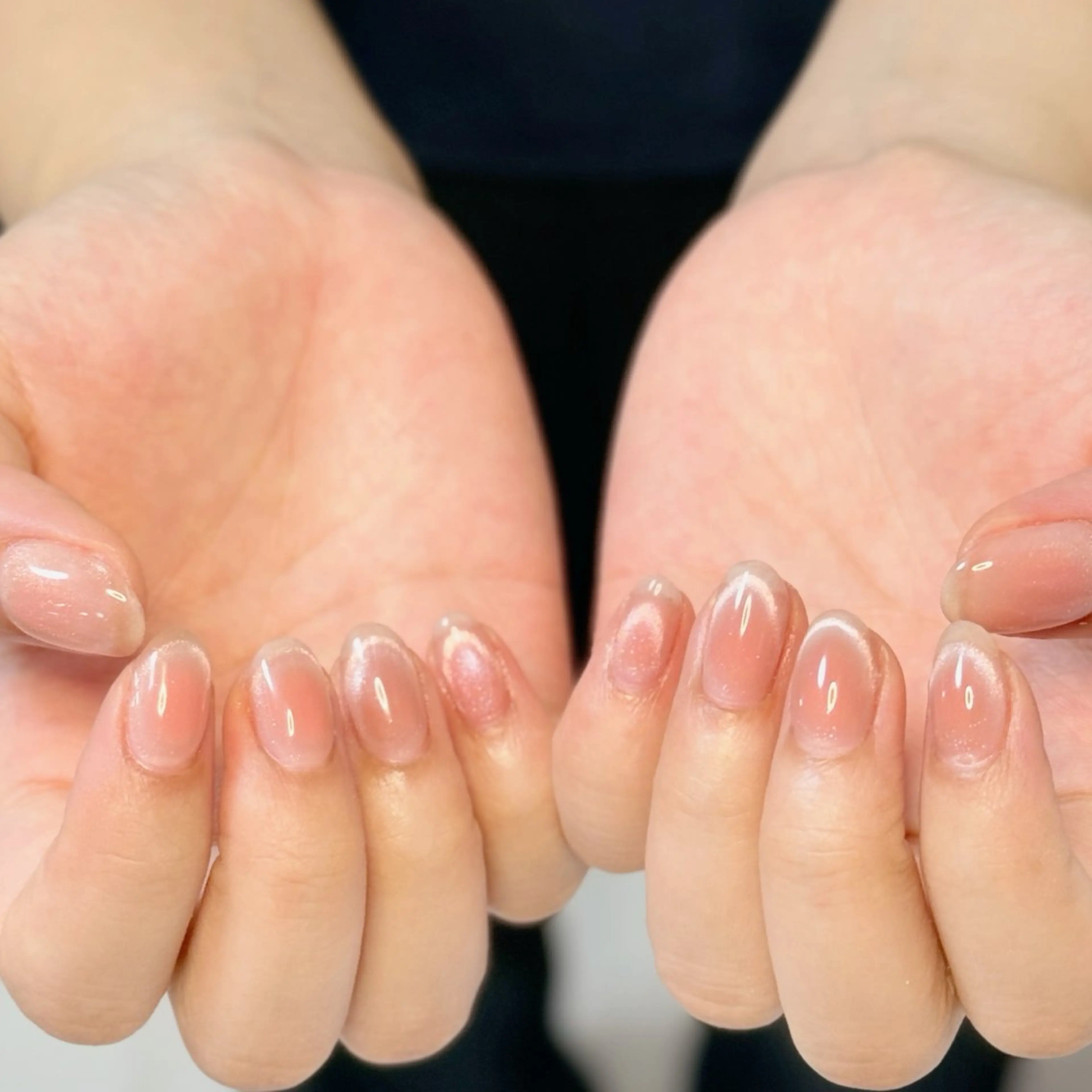 ネイル アートネイル オーロラネイル チークネイル フレンチネイル ガラスフレンチ ハンドネイル 🎀🎀YooLi Nail Salonのネイルデザイン