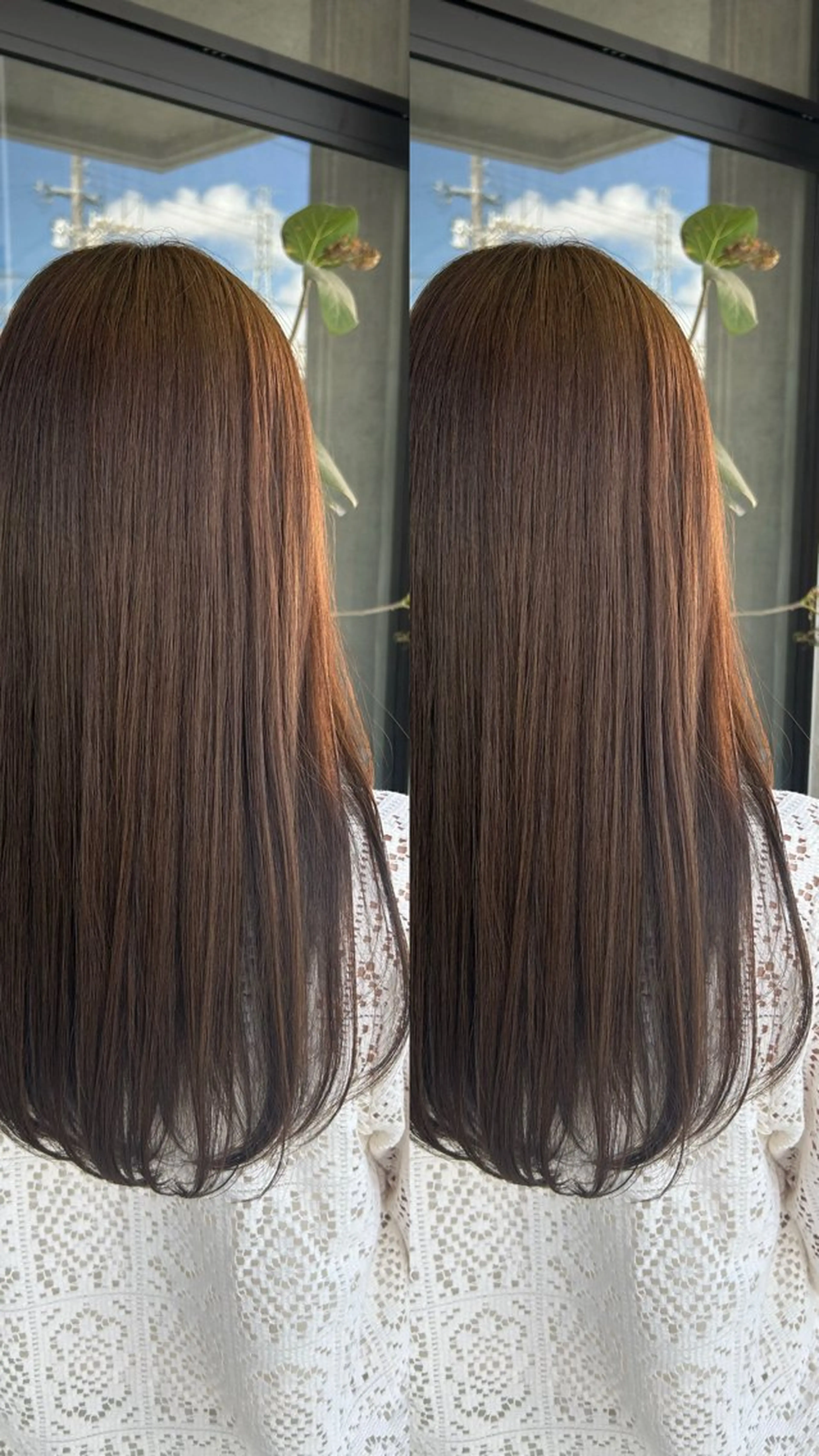 ロング ヘアカラー 裾分 華子のヘアスタイル