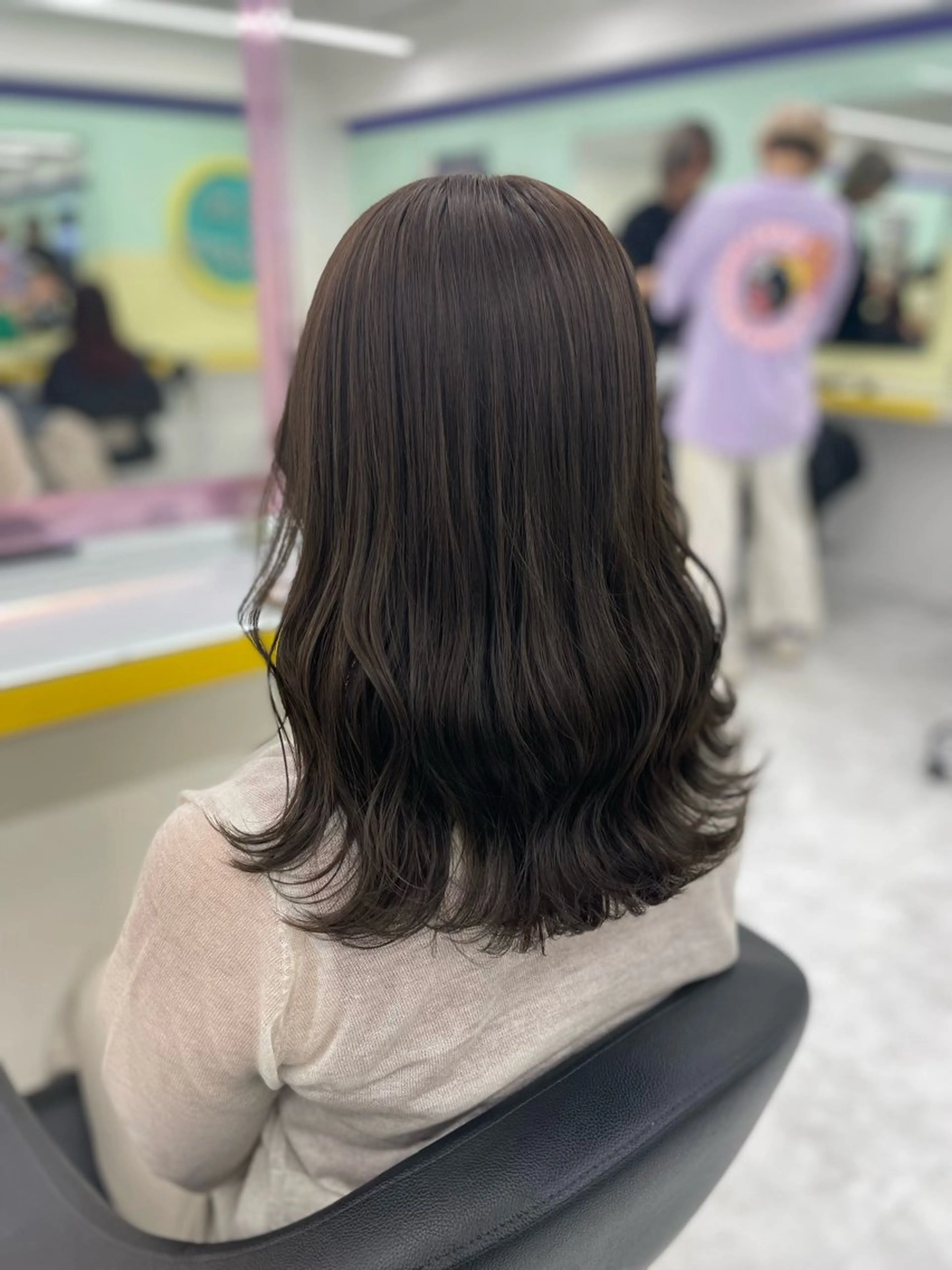 ロング カラー ヘアアレンジ ヘアカラー トリートメント ヘアセット ☁️縮毛矯正✖️ 透明感☁️りくのヘアスタイル