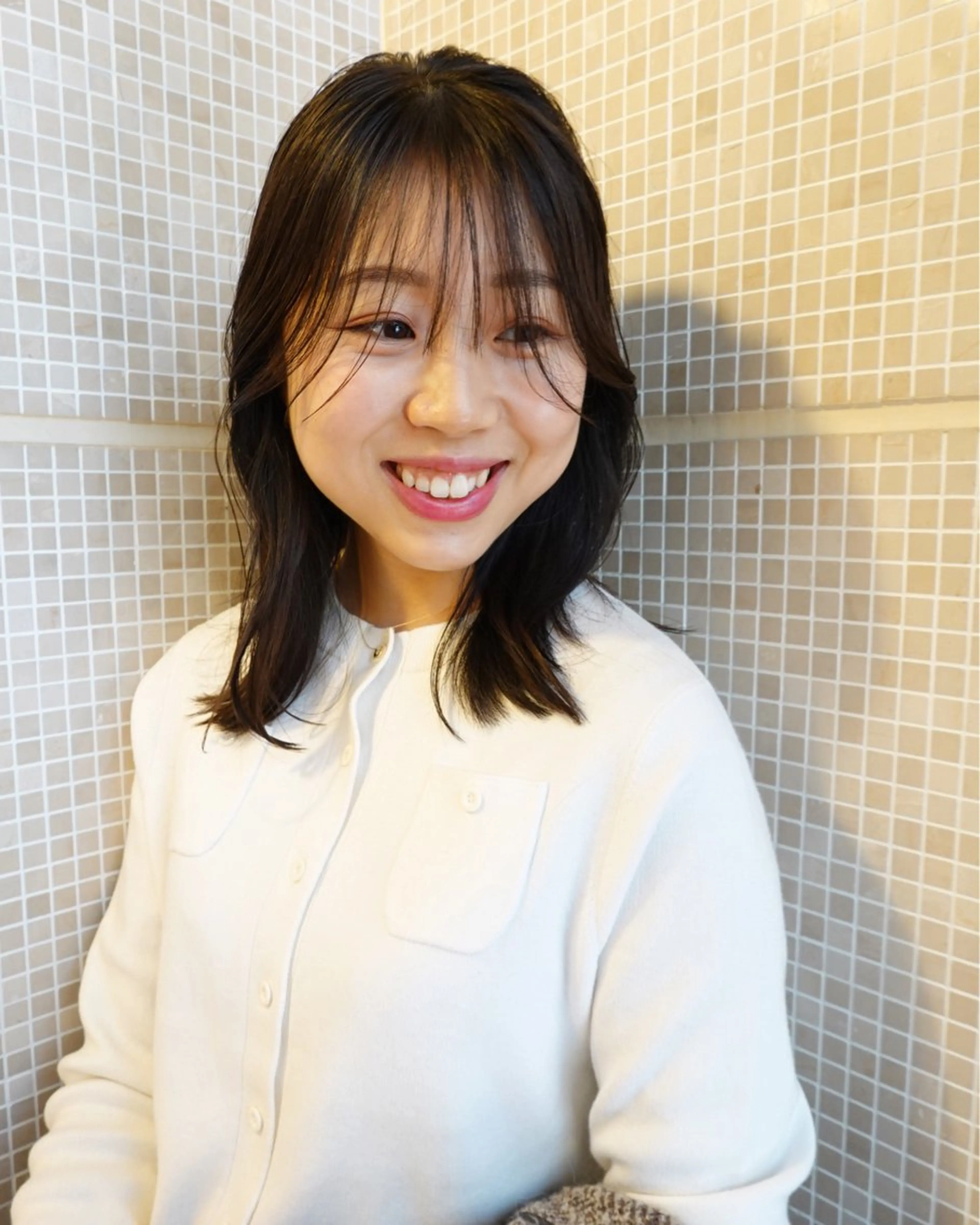 ミディアム カラー ヘアカラー トリートメント 自由が丘最多の口コミ 美容師✨生板🌿のヘアスタイル