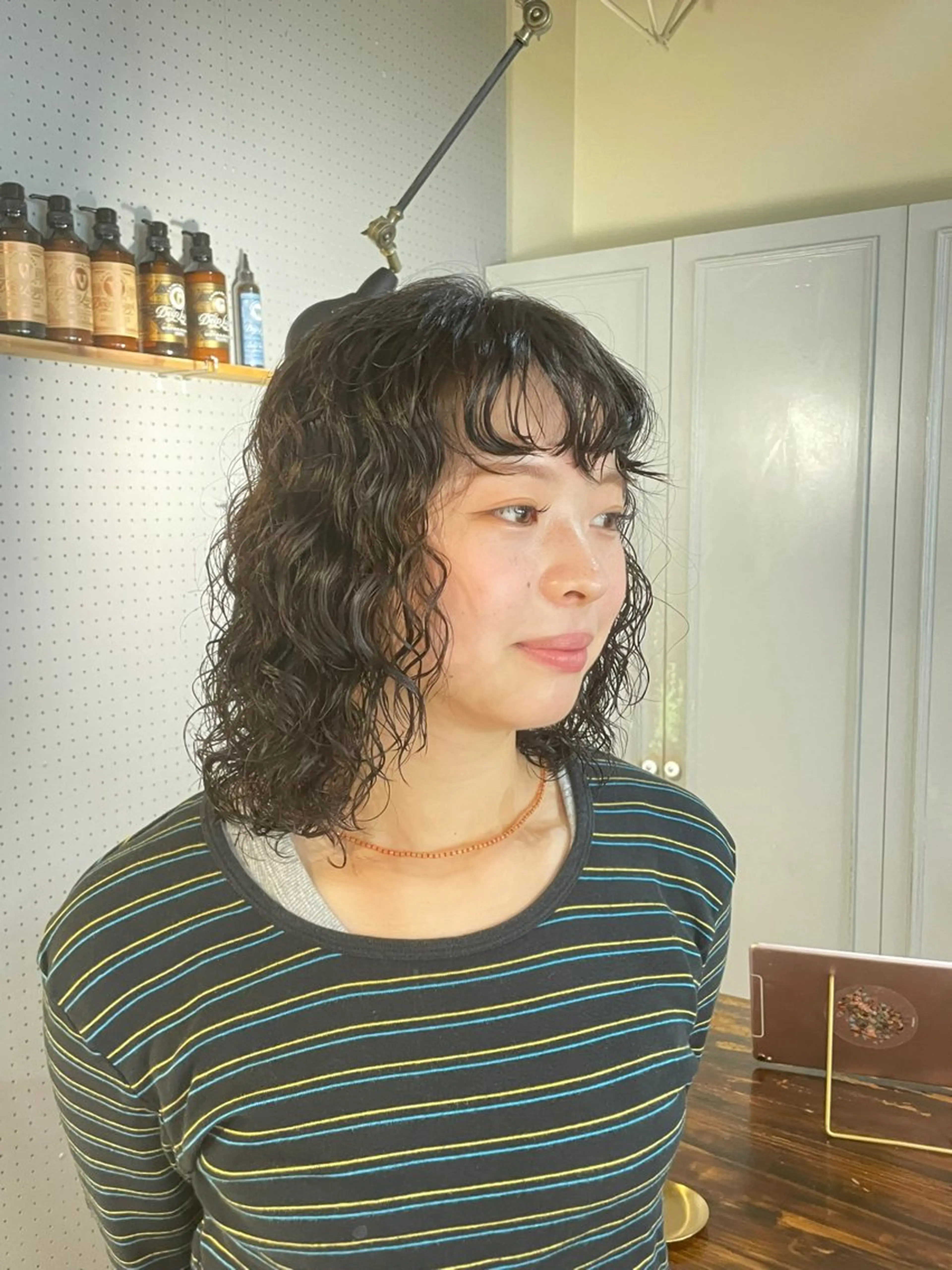ミディアム パーマ カット パーマ 🤩噂のMr.髪ポジ ティブ®️yu🤩のヘアスタイル