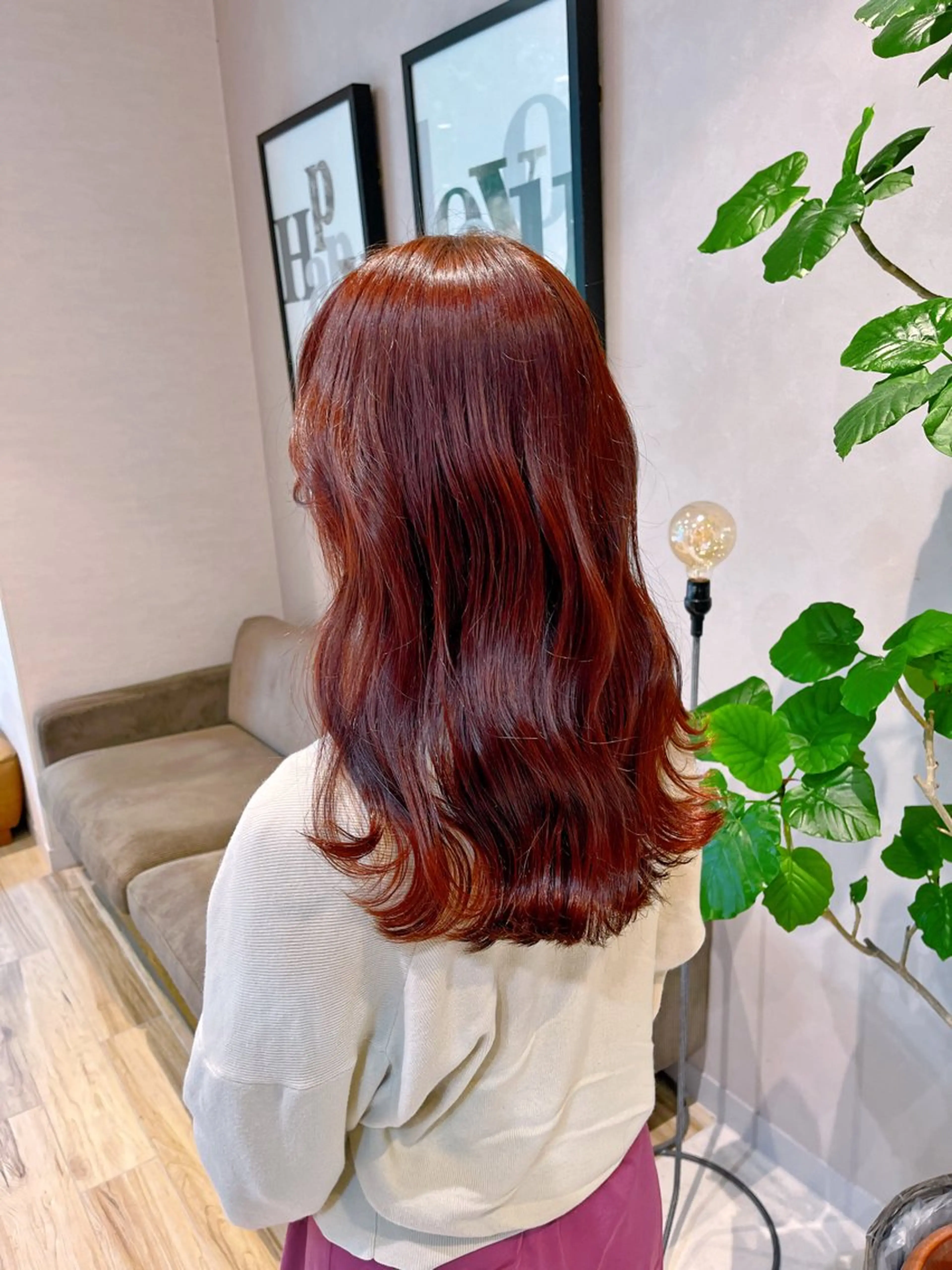カラー ニュアンスパーマ 曲がる縮毛矯正　爲石のヘアスタイル