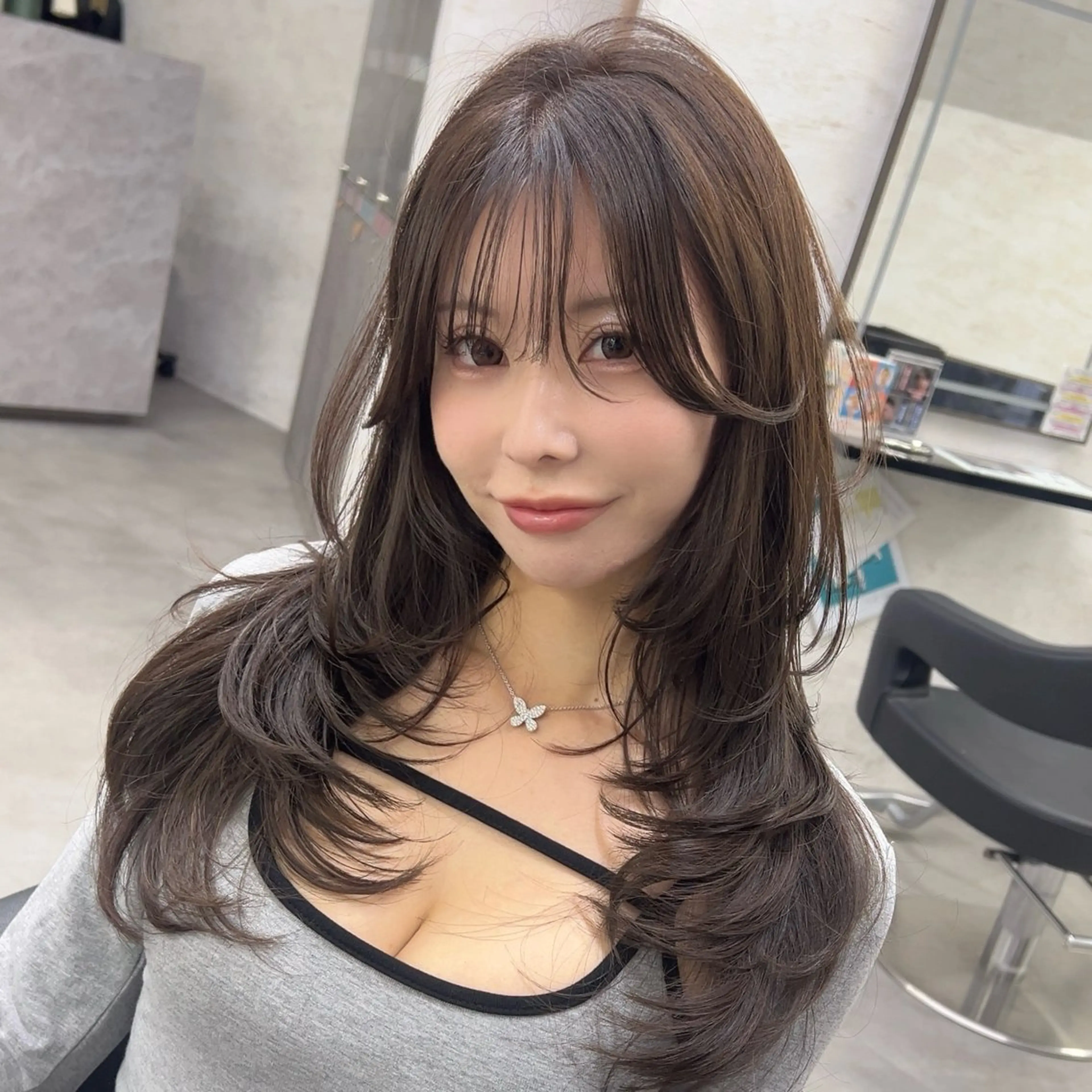 レイヤーカット💇+アジアンカラー🩷+高保湿トリートメント🩵の写真