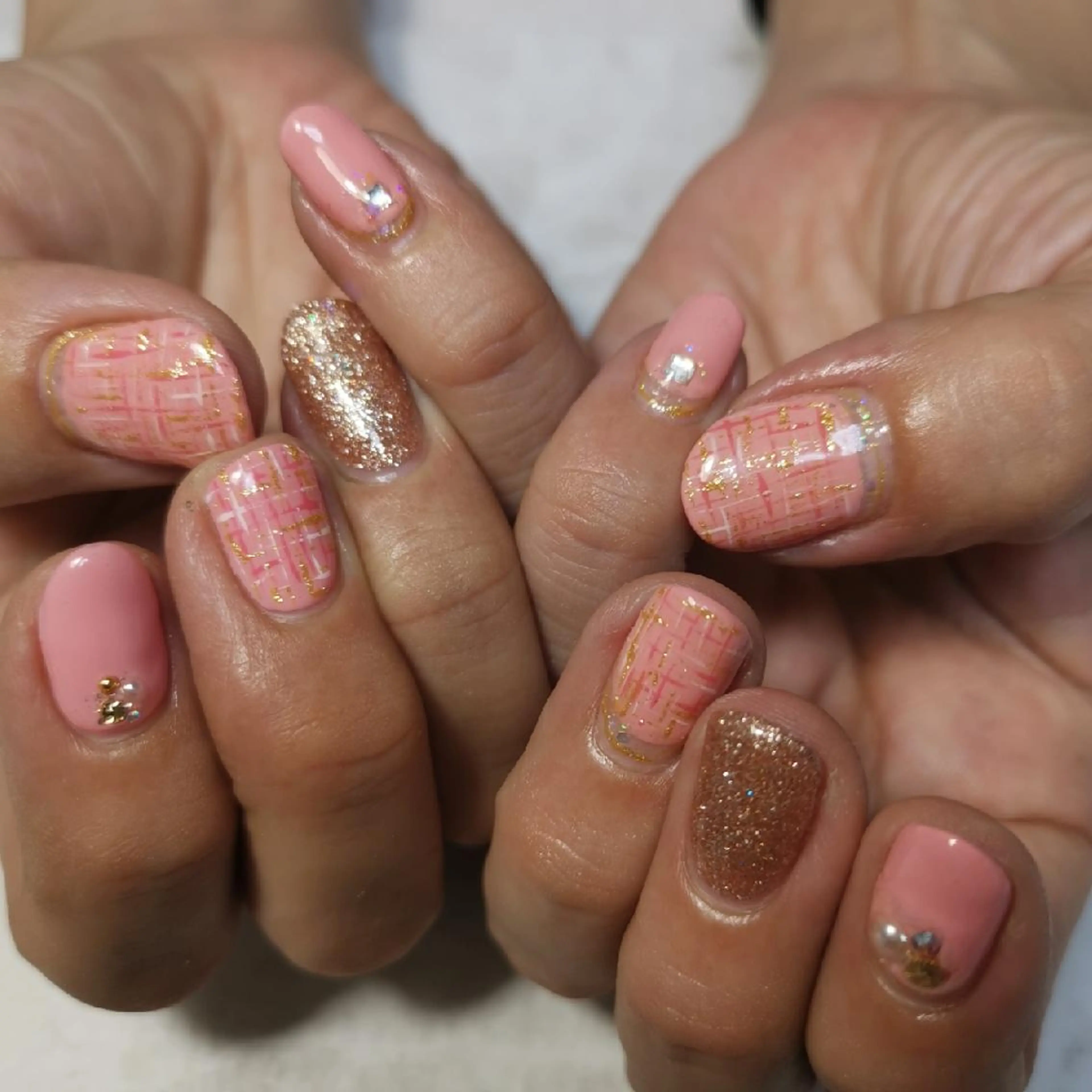 ネイル ツイードネイル ハンドネイル reve あやののネイルデザイン