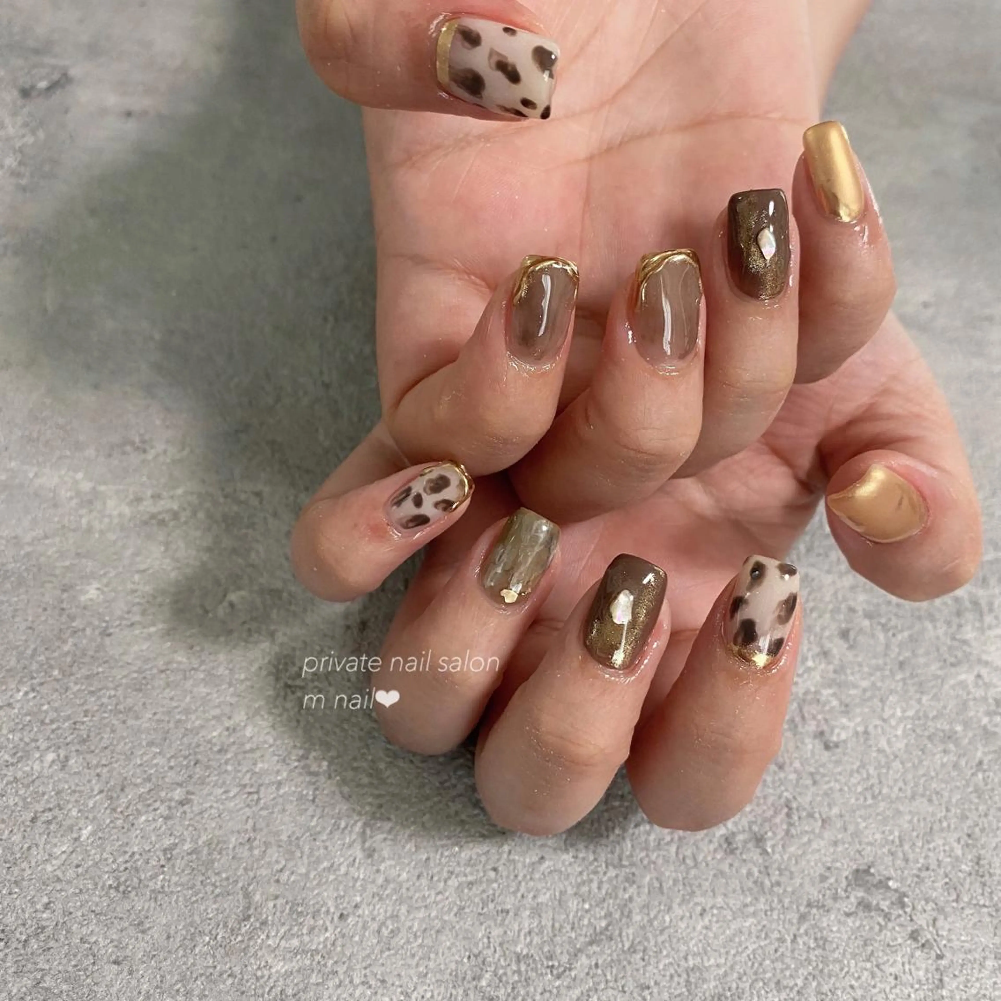 ネイル アニマル柄 ハンドネイル 小河原 舞のネイルデザイン